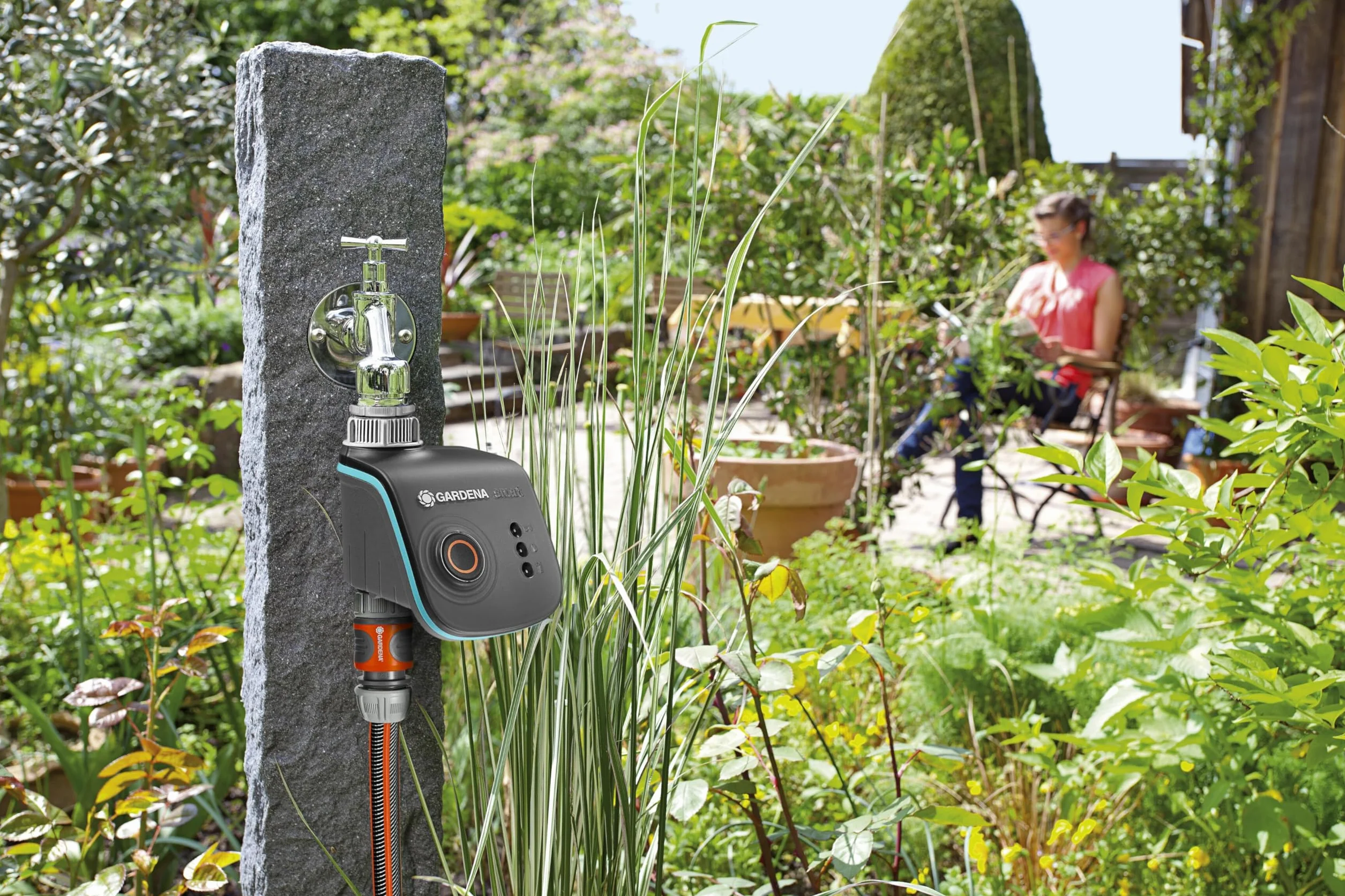 Gardena Smart - Conjunto de riego inteligentem Color Gris, 12,3 x 12,3 x 15,9 cm