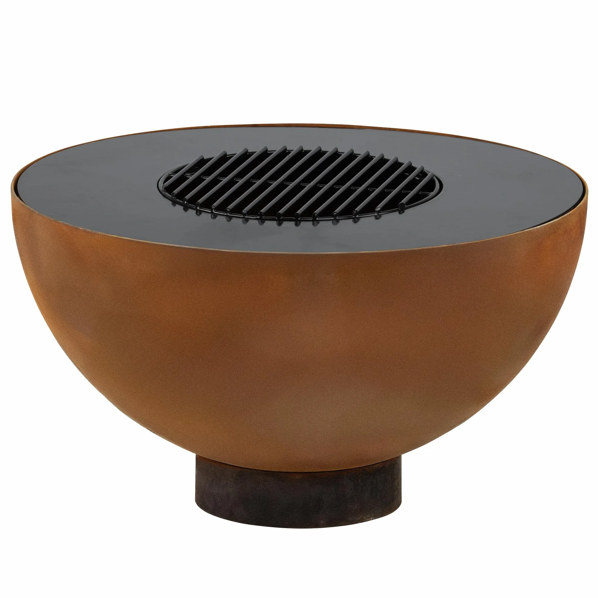 BBQ-Toro Brasero con parrilla de 60 cm de diámetro | aspecto oxidado | brasero para exteriores con placa de barbacoa, brasero para jardín, hoguera para jardín, hoguera de jardín, cuenco de fuego