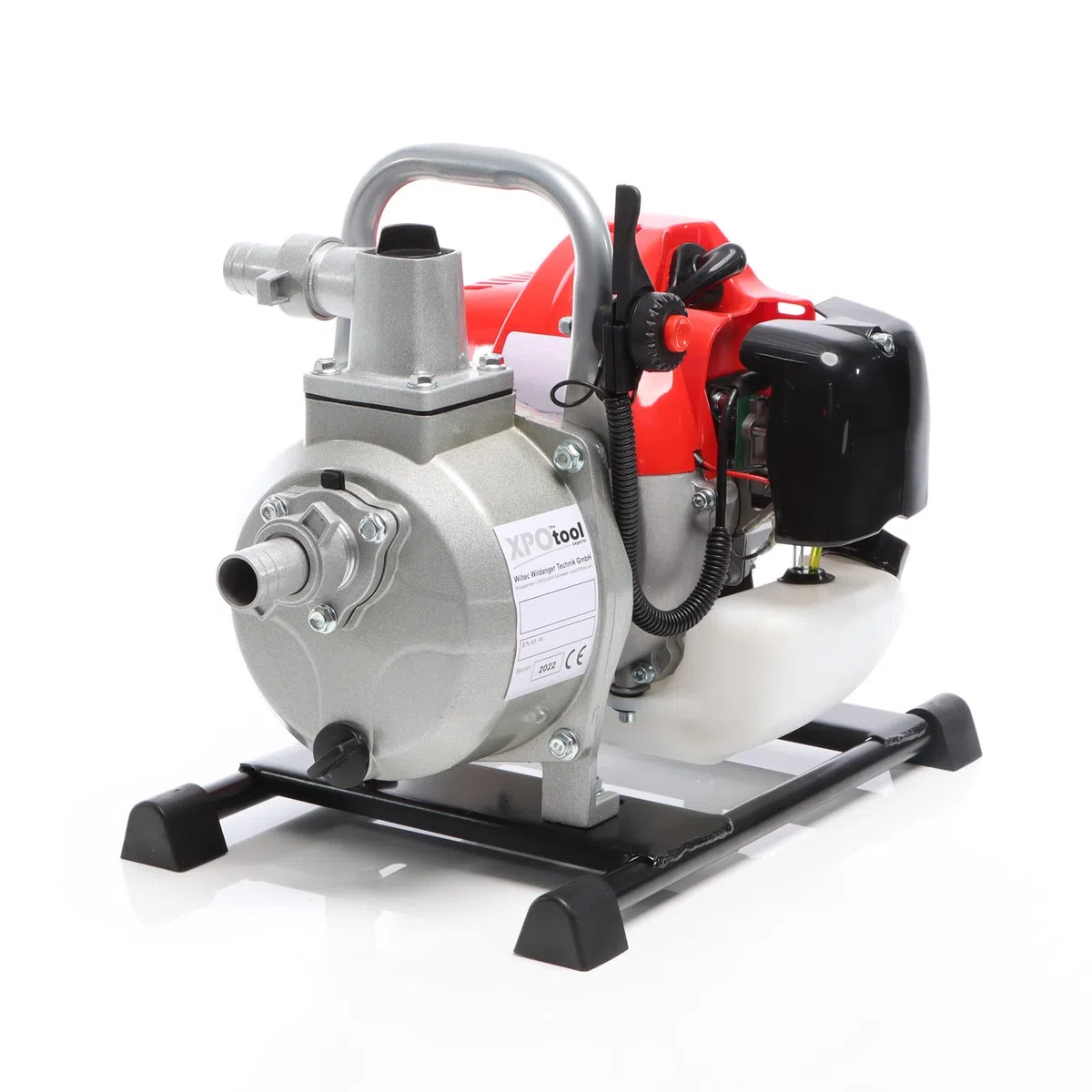XPOtool Bomba de agua a gasolina con conexión 38mm (1,5") caudal 15000l/h altura de extracción 35m