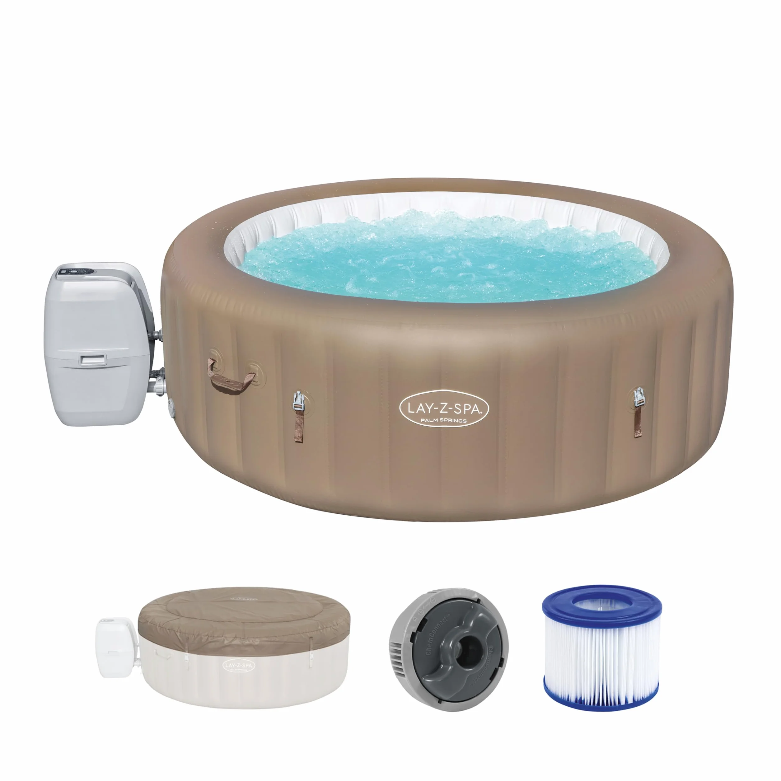 BESTWAY SPA Hinchable Lay-Z-SPA Palm Springs Ø196x71 cm Beige