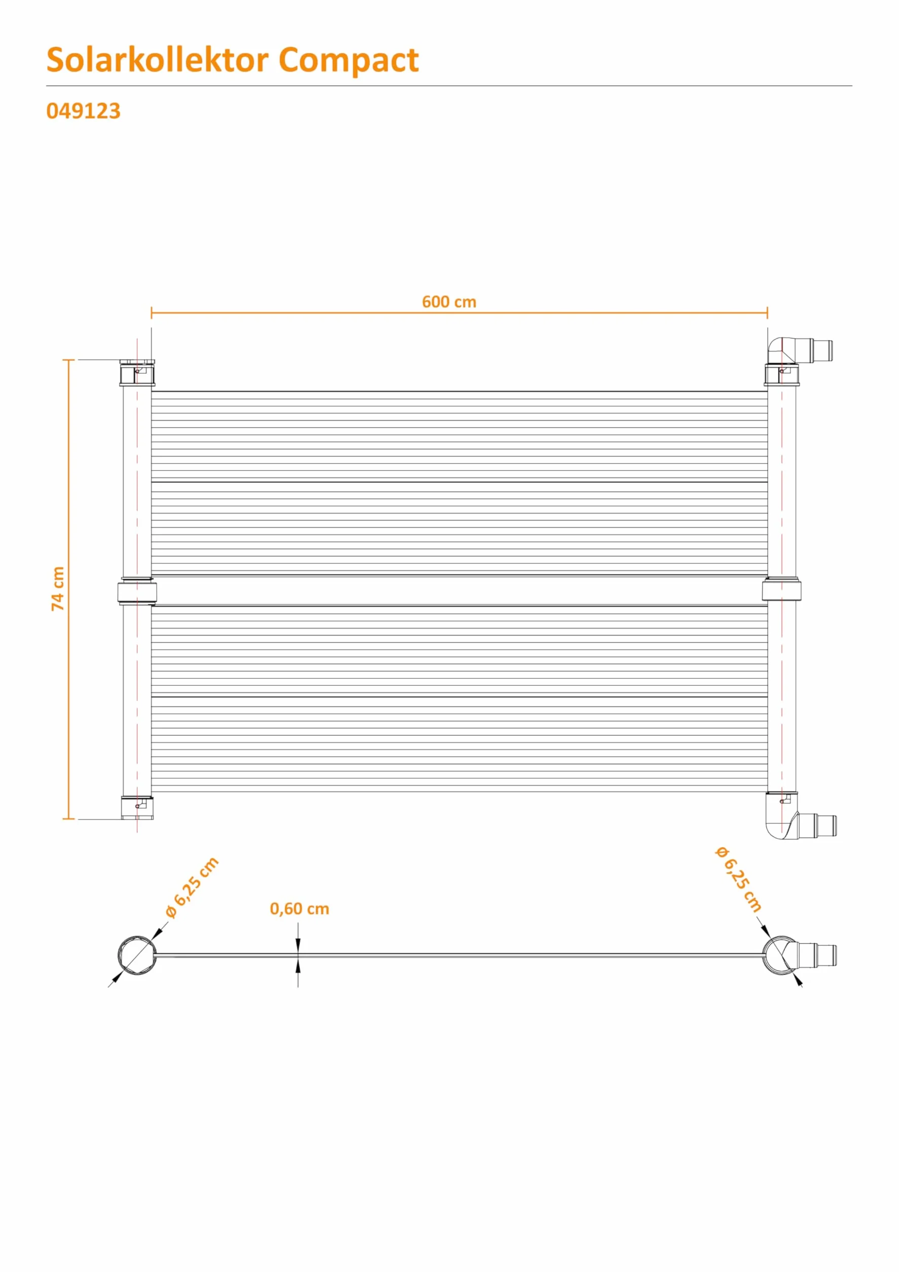 Steinbach 49123 - Calentador Solar para Piscinas (LDPE, 0,7 x 6 m, para Piscinas de 20 m³ de Capacidad)