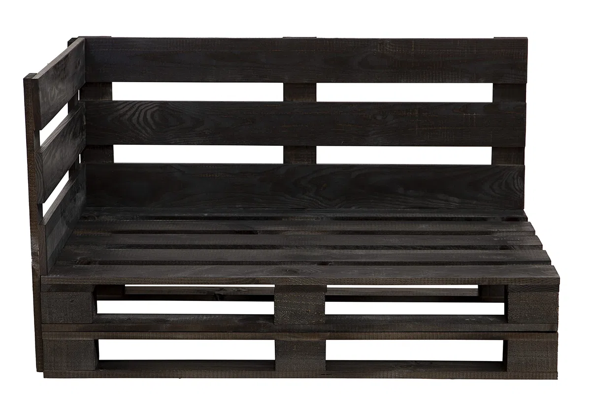 Chaise Longue Sofa PALETS Lijado Y Cepillado Interior/Exterior Nuevo Sillon PALETS/Sofa para Patio (120cm X 80cm, Ebano)