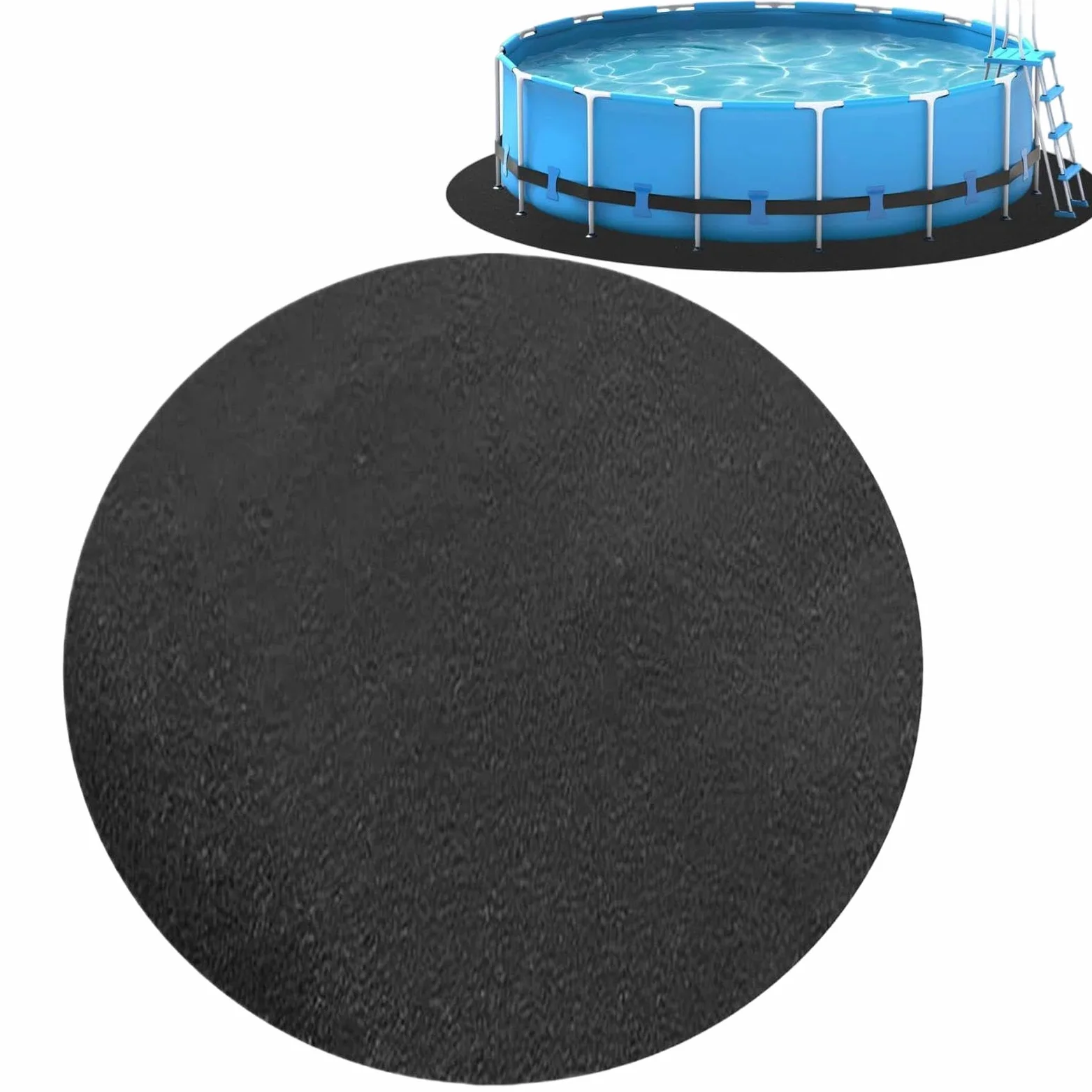Genérico Tapiz Protector De Suelo para Piscinas Redondas 300 366 400 440 Cm - Tapiz Suelo Piscina Redondos Antideslizante Almohadilla - Extragrueso Paño para Bañera De Hidromasaje Inflable SPA