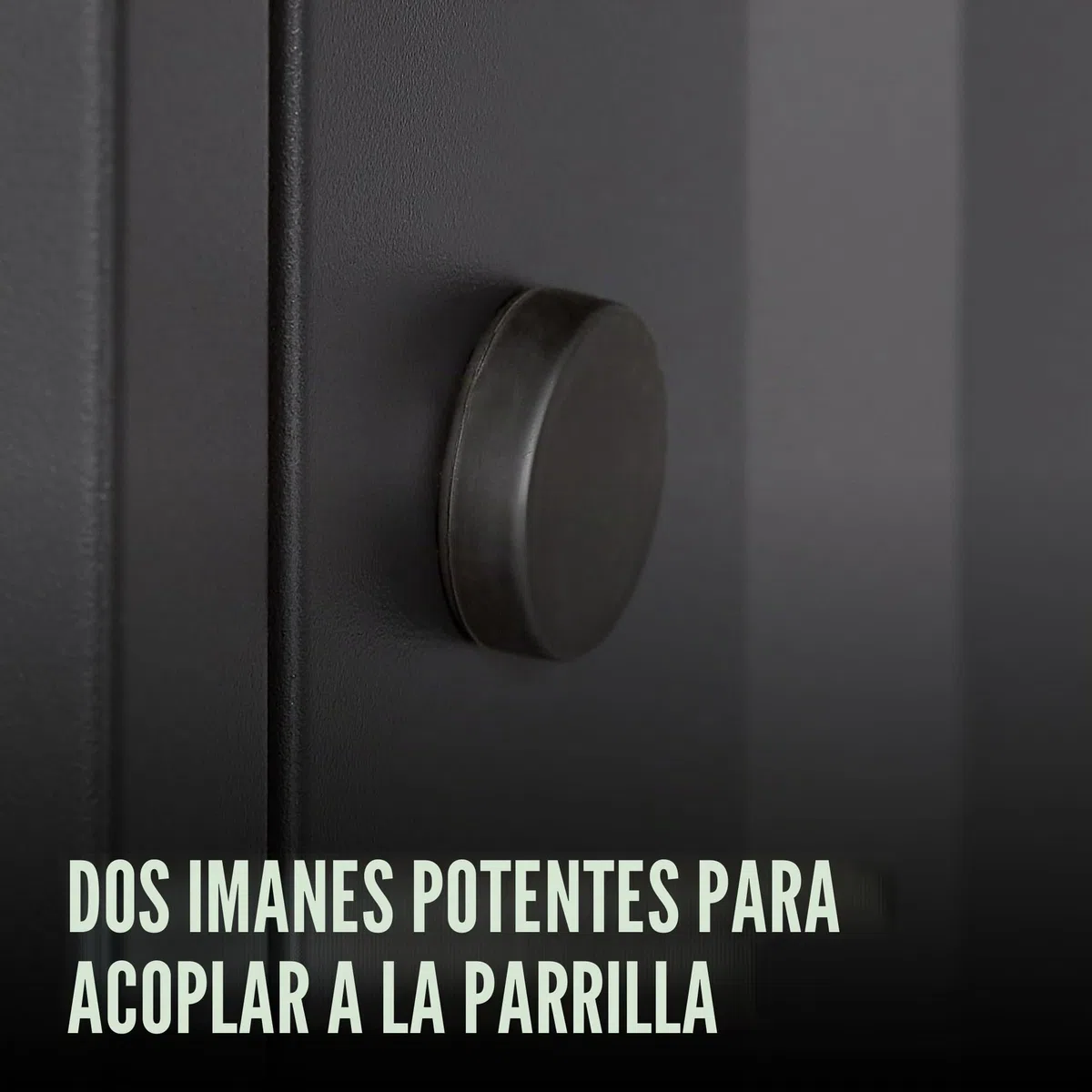 Enders Mesita auxiliar y modular negra como almacenaje para fiestas de barbacoa - Mesa auxiliar barbacoa con dos imánges fuertes como carrito con ruedas para terraza y jardín #8818