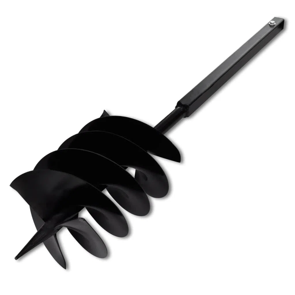 vidaXL Taladro de Tierra de Espiral para Plantar Triple con Mango Acero 200 mm