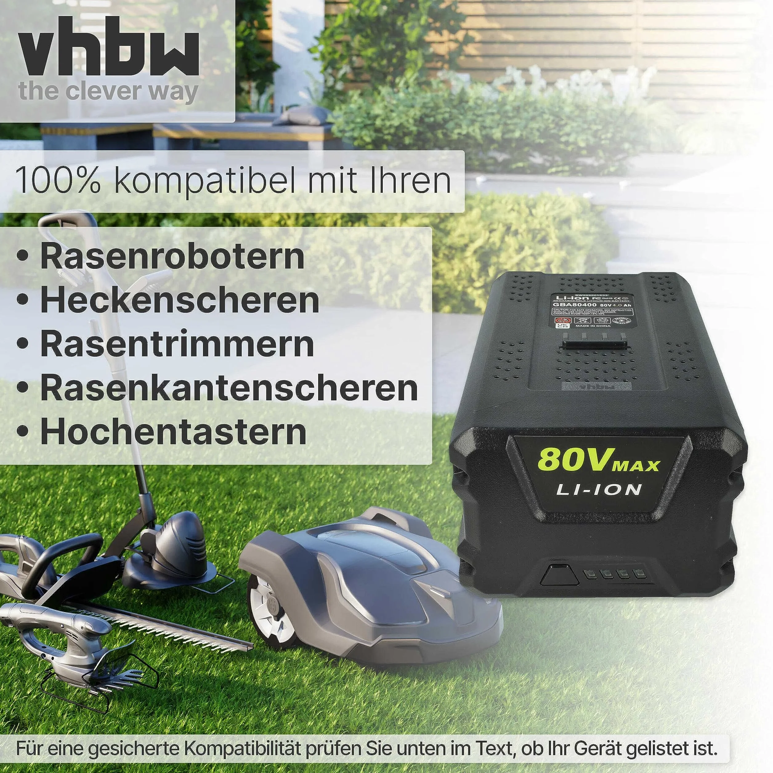 vhbw 1x Batería Compatible con Stiga Combi 43 Ae, Combi 48 Ae, Combi 43 S Ae, Multiclip 47 S Ae, Combi 50 S Ae 4000mAh 80V Li-Ion