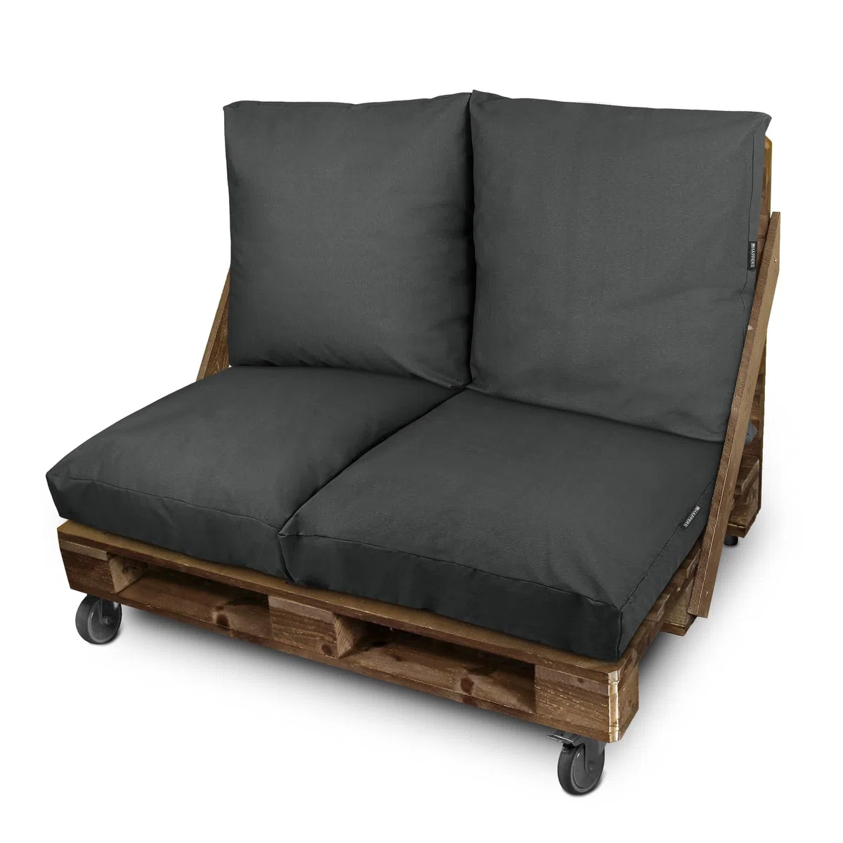 HAPPERS Cojín de Suelo Naylim Mate Impermeable Multiusos para Exterior, Banco y Palets - Comodidad y Versatilidad en un sólo Cojín Gris 60x80