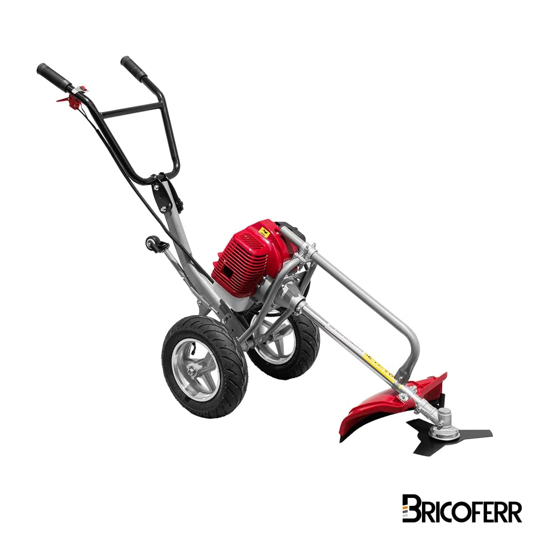 Desbrozadora de Gasolina con Ruedas BRICOFERR 52cc 2HP