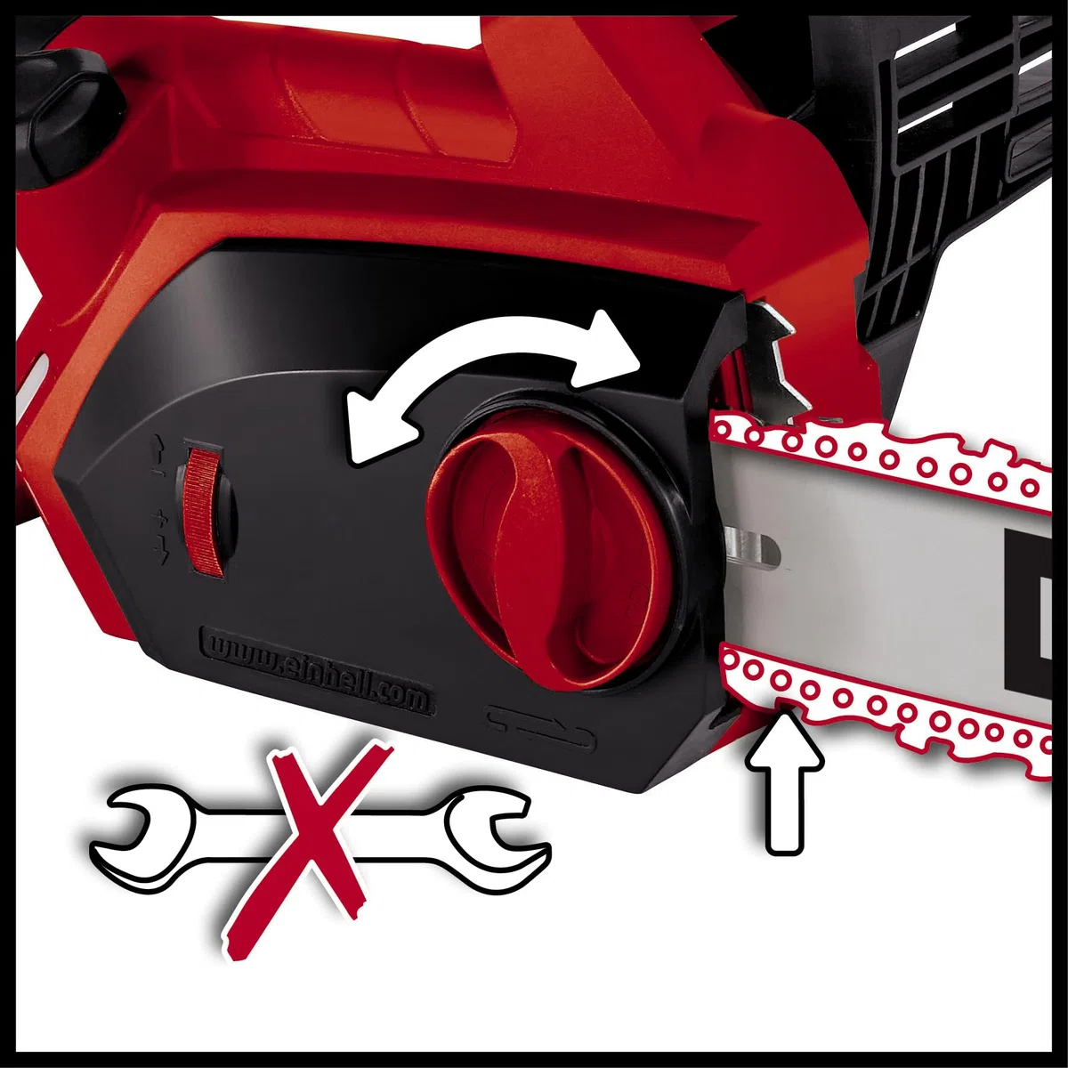 Einhell GH-EC 2040 - Motosierra eléctrica (2000 W) color rojo