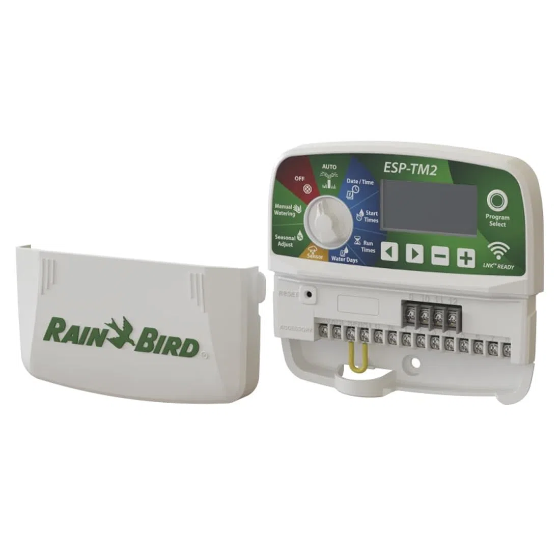 GNCGarden Rain Bird Programador de riego de 4 Estaciones - Controlador ESP-TM2I-230V Compatible con WiFi/WLAN – Interior - Incluye Transformador y Manual de Instrucciones.