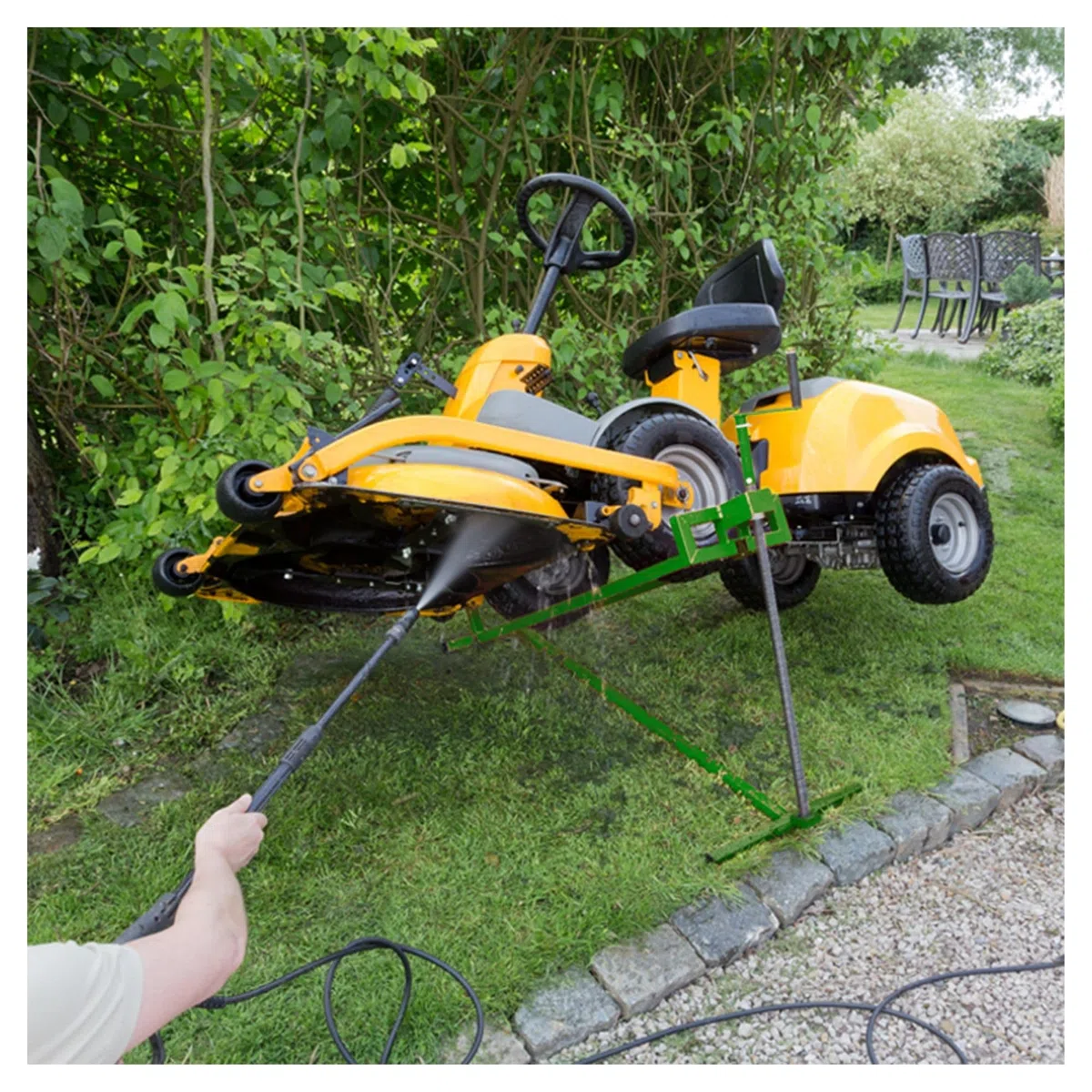 Toolland Levante para el cortacésped, la manija rotativa, la altura de 79 cm, verde, 400 kg