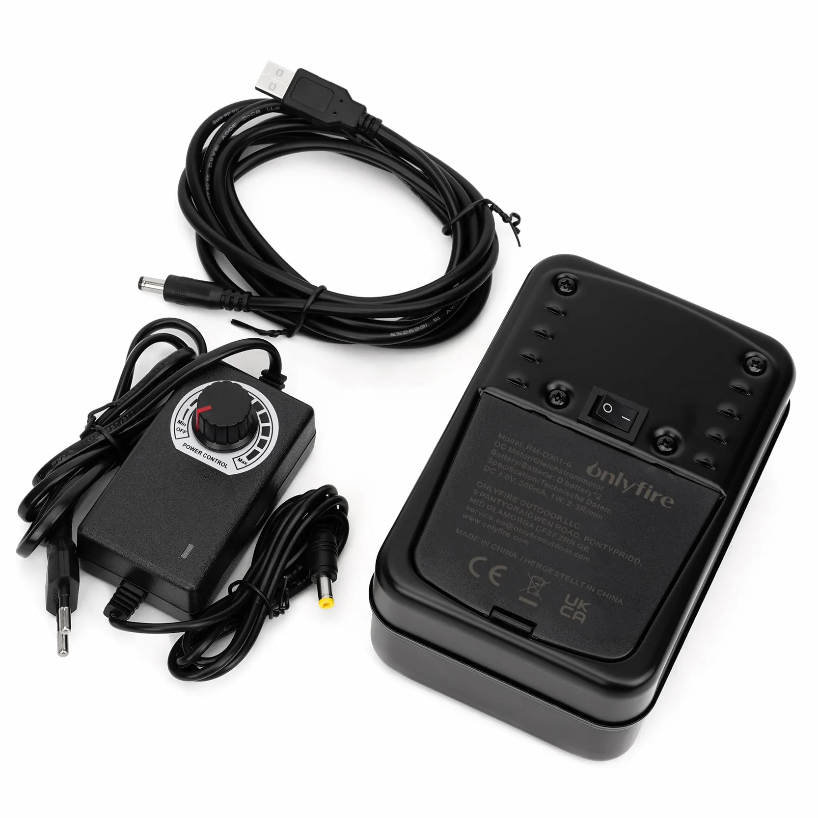 onlyfire Motor para Pincho Giratorio de Barbacoa, 100V ~240V, 3.5W, Velocidad Ajustable