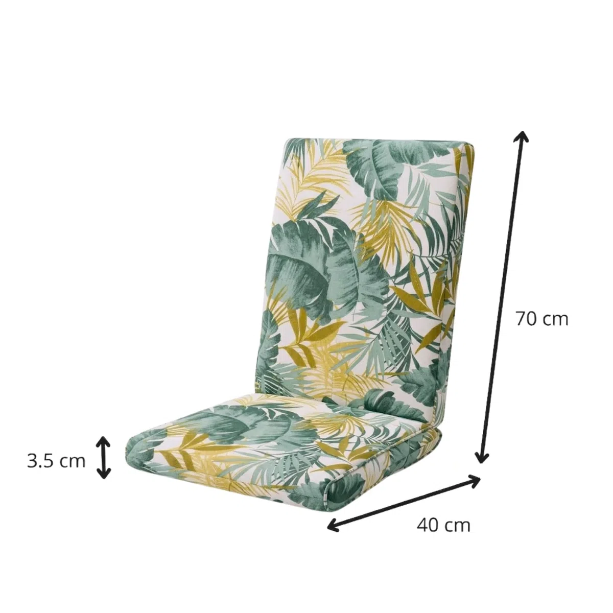 PIND Cojín para Tumbona Exterior 120x50x3,5cm - para Hamaca y Tumbonas de Resina o Madera, Funda Lavable y Antideslizante, Ideal para Jardín, Balcón y Playa, Máximo Confort Relax (2, Hojas 2)