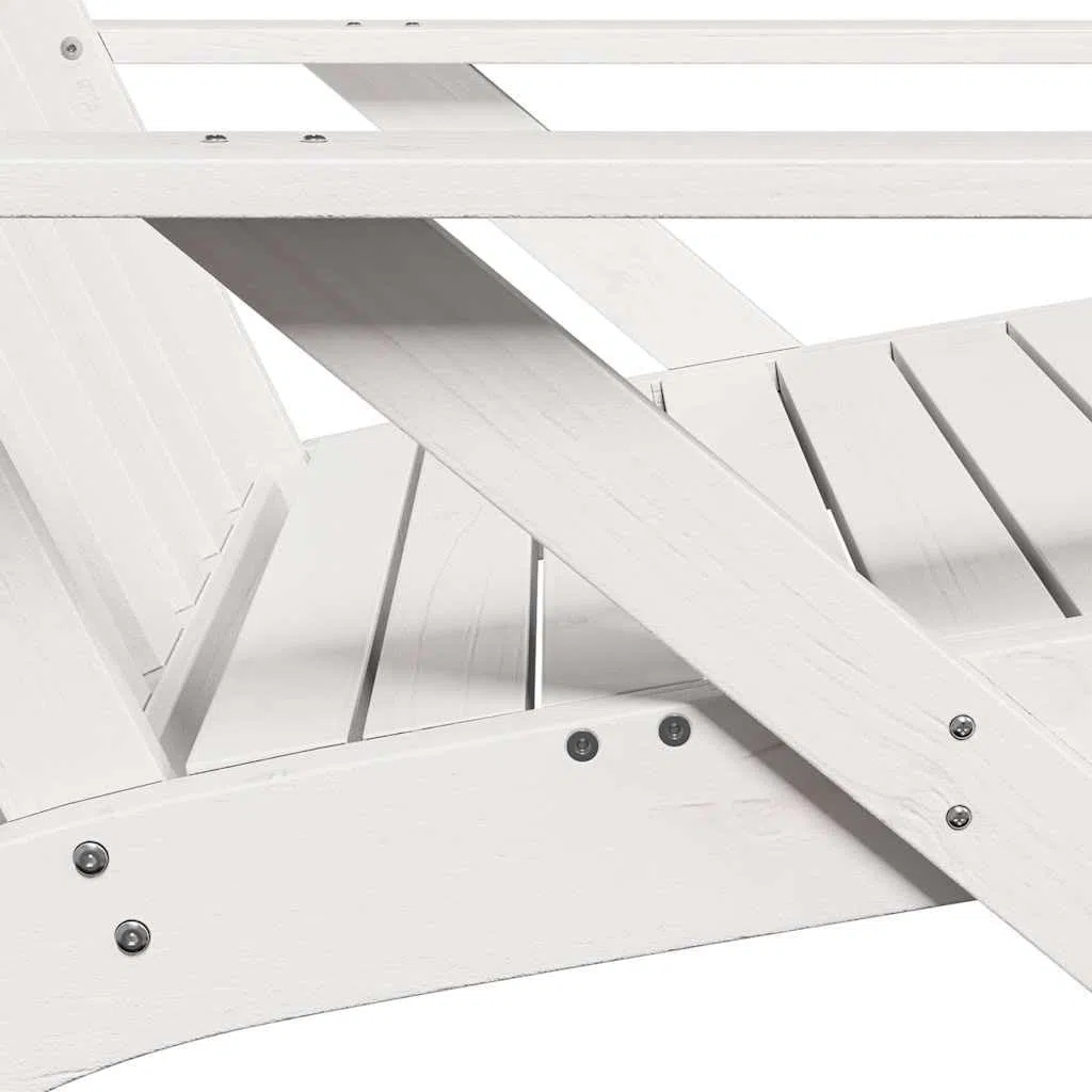 vidaXL Sillas de jardín Adirondack 2 uds Blanco 75x77x77 cm, Silla de jardín, Asiento de jardín, Asientos para Exteriores, Silla de Relax