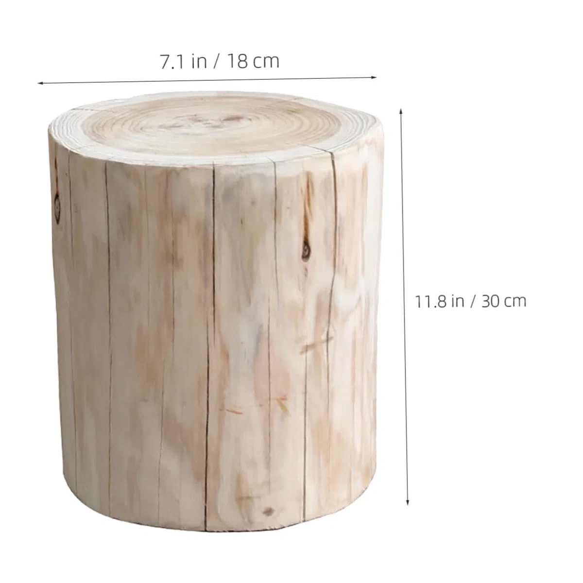 PartyKindom Taburete Pequeño de Madera Maciza Multiusos para Exterior E Interior Superficie Lisa y Diseño Natural Adecuado como Mesita de Noche o Banco Decorativo