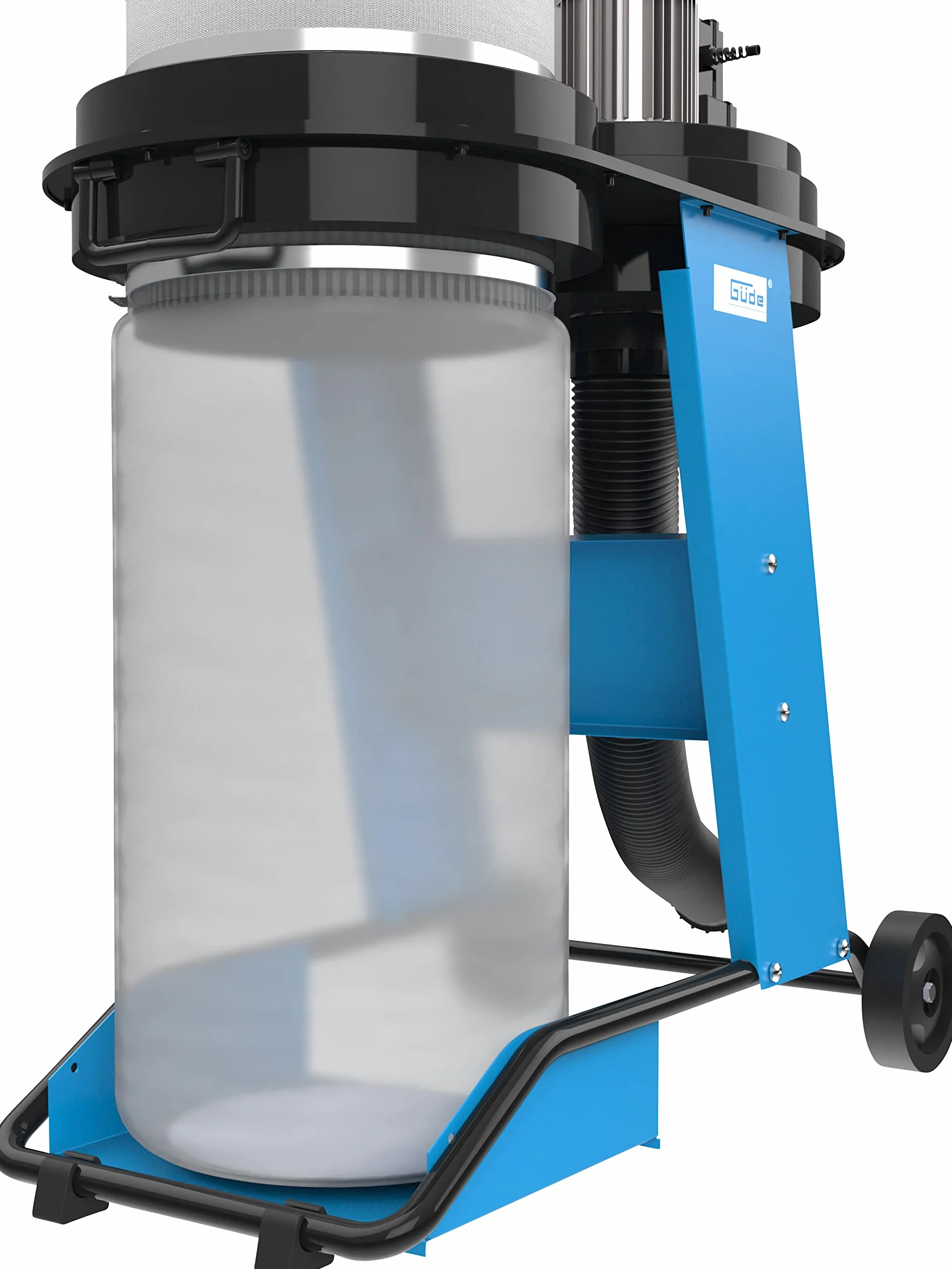Güde Sistema de aspiración GAA 65.1 (550 W, Potencia de Aire 1150 m³/h, presión Negativa 1145 pa, Manguera de aspiración de 2 m, conexión de aspiración Ø 100 mm, Volumen del depósito 65 l, Incluye