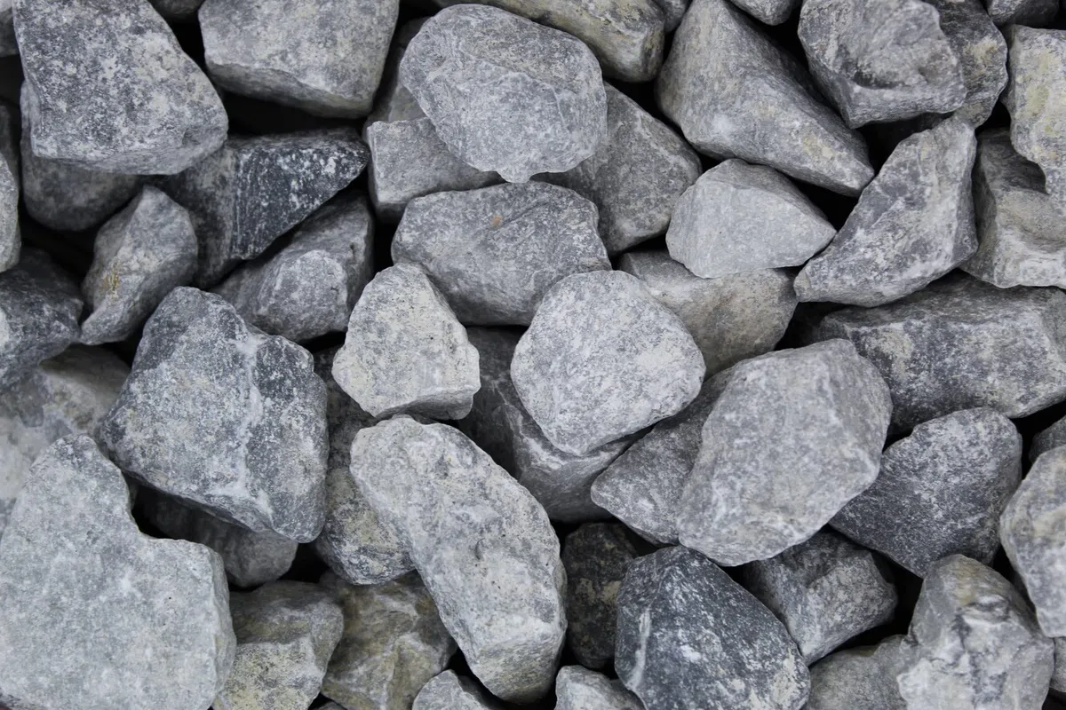 Grava ornamental, piedra gris 30-50 mm, saco de 25 kg, relleno de gaviones, decoración para jardín