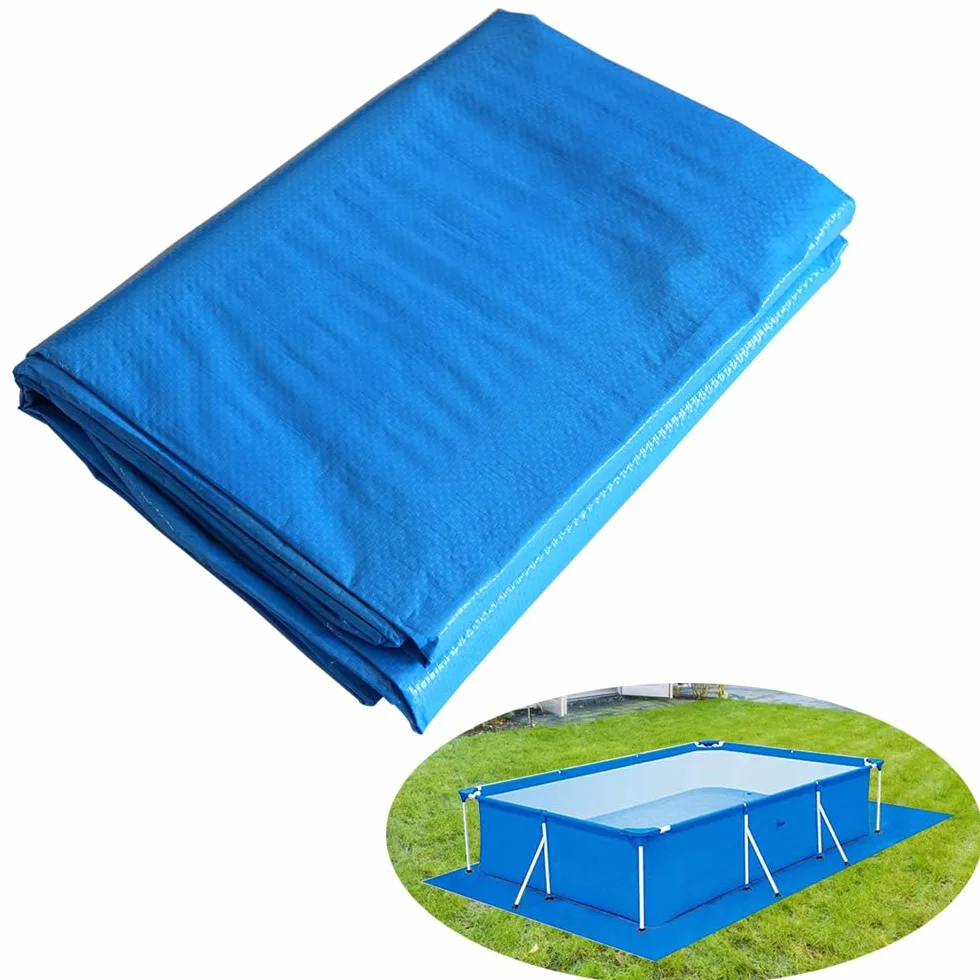 Paño para el Suelo de Piscina, Alfombrilla Rectangular para Piscina, Duradera, Resistente al Agua, 445x254cm