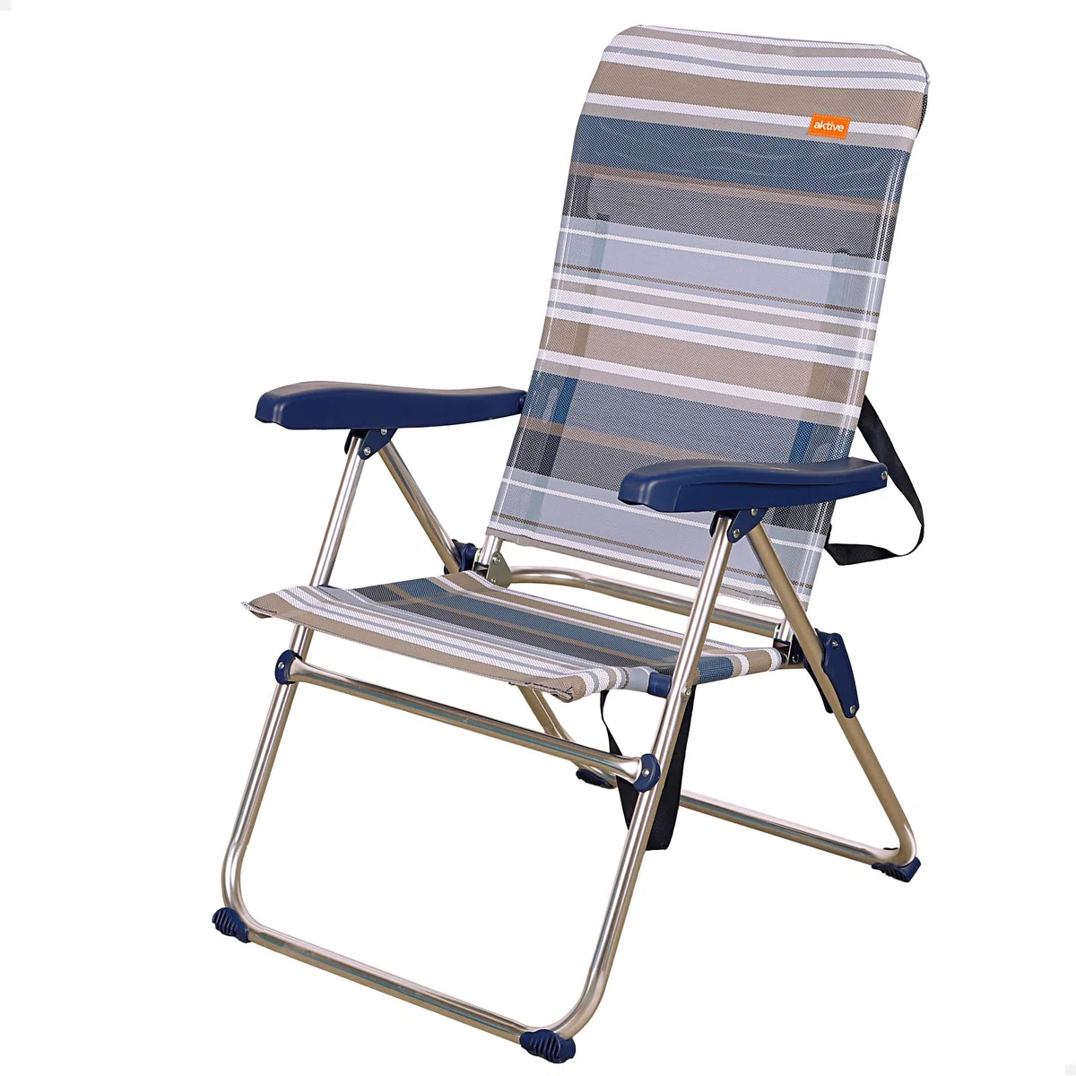 AKTIVE 62603 - Silla plegable playa alta 5 posiciones marinera