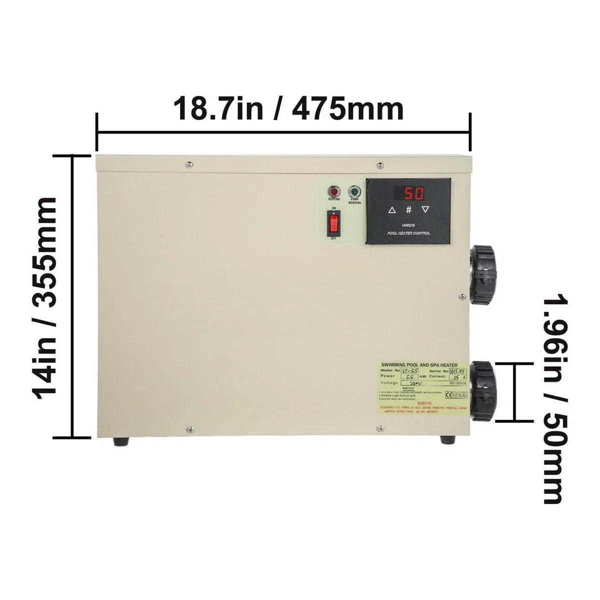 Máquina Baño Sauna, 11 KW Calentador Agua Digital Eléctrico, Termostato, Calentador De Piscina, SPA, Bañera De Hidromasaje, Calefacción De Baño