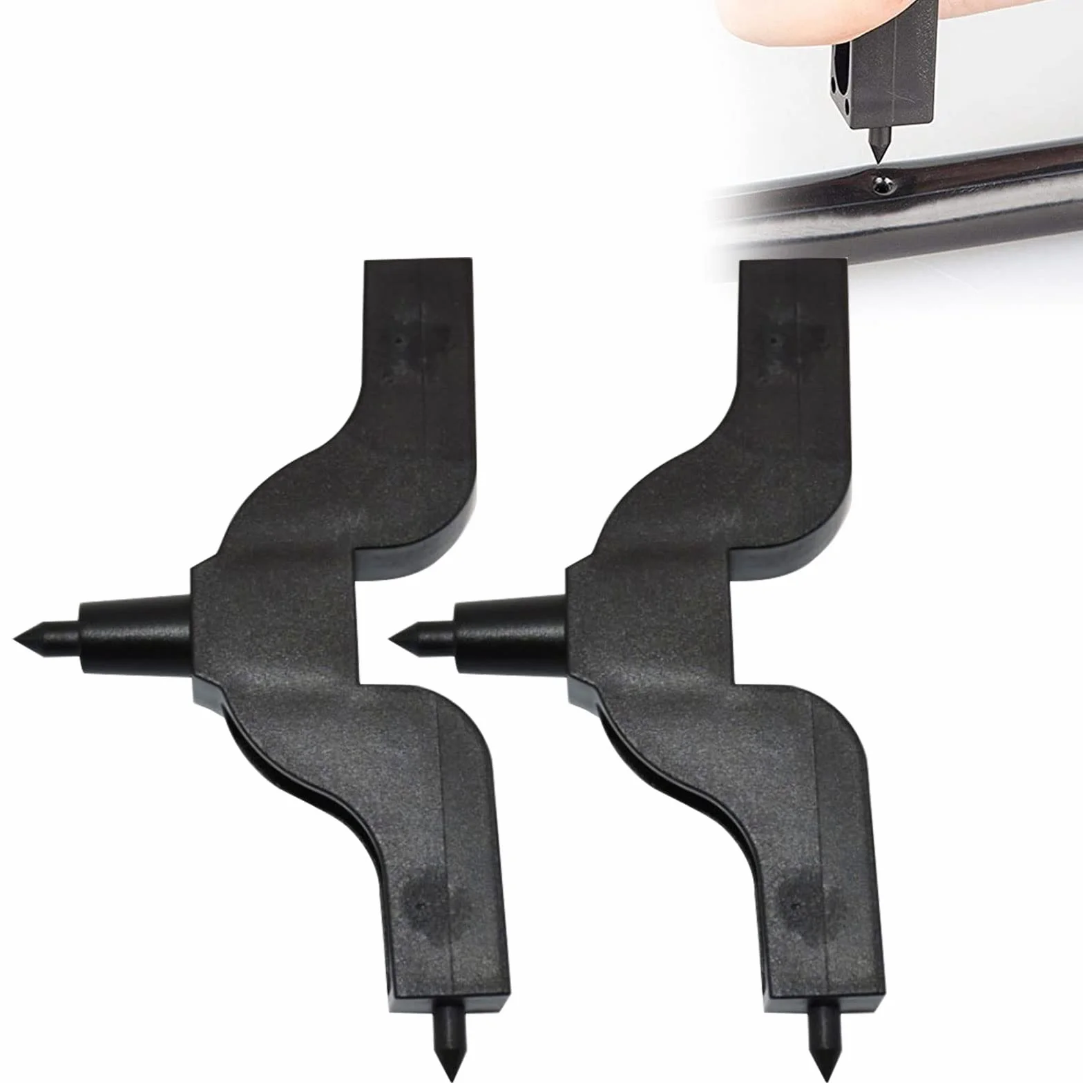Rakiuty Sacabocados Riego por Goteo, Herramienta Perforadora de Manguera 3-4 mm, Mini Perforadoras Tuberías Agua, Tubos Cabeza Toro, para mangueras de riego de Jardines, 2 Piezas