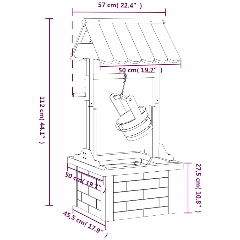 Fuente de Jardín con Bomba Eléctrica de Madera de Abeto - Efecto Sonoro y Óptico para Ambientes Rústicos y Elegantes
