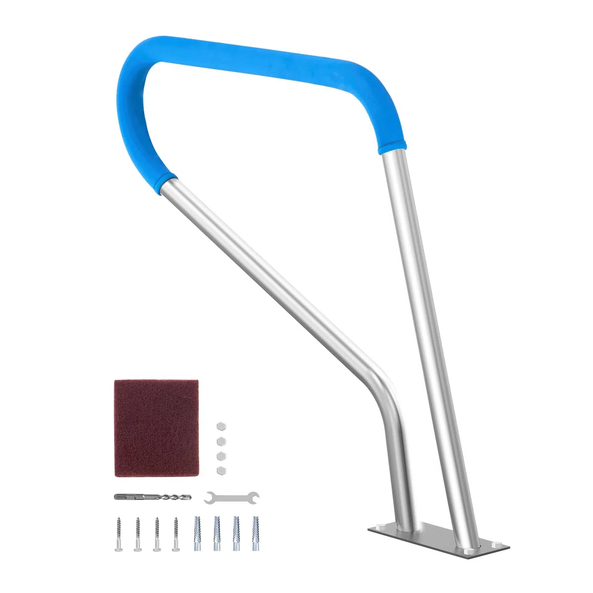 VEVOR Barandilla para Piscina 990 x 100 x 812 mm, Pasamanos para Piscina de Acero Inoxidable con Placa Base Barra de Seguridad Antioxidante para Piscinas, Interiores, Exteriores, Terrazas, Spas