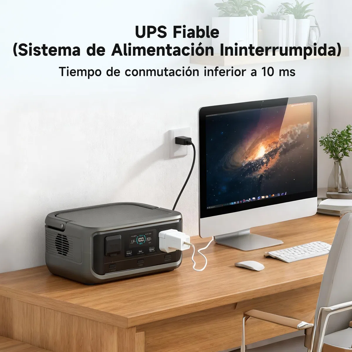 ALLPOWERS VOLIX P300 Estación de Energía Portátil 300W(600W pico) con UPS,Batería LiFePO4 256Wh,Carga Rápida PD 100W,Carga Rápida 80% en 1h,MPPT 110W Máx.Ideal para Casa,Camping y Autocaravanas