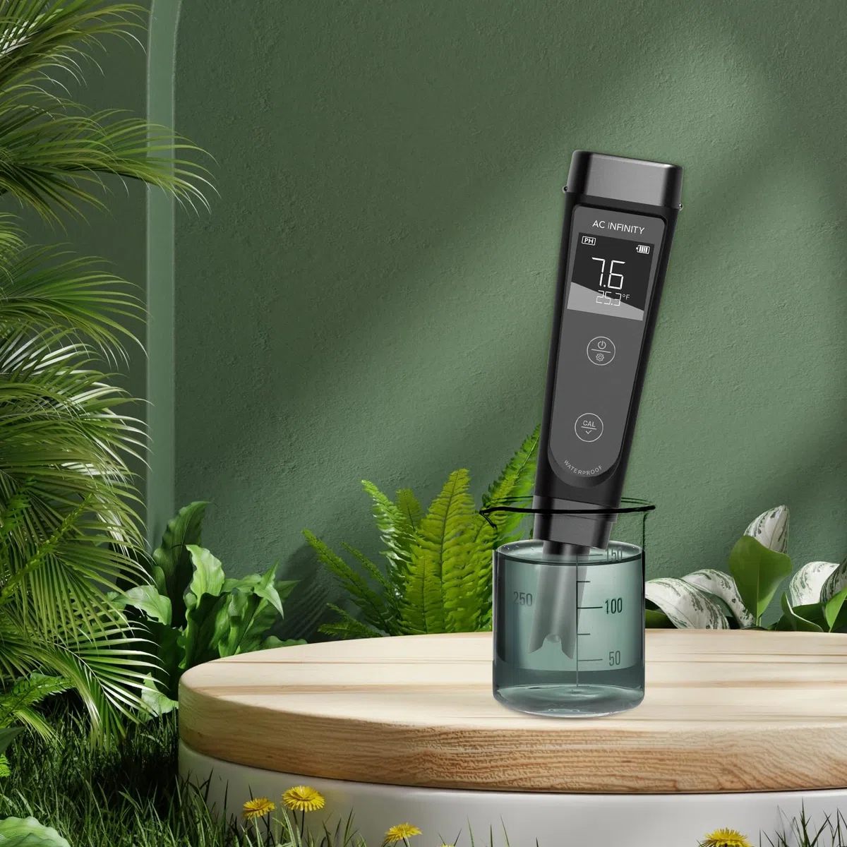 AC Infinity Kit de medidor de pH, bolígrafo digital de alta precisión con precisión de pH de ± 0,1, medidor de pH de prueba de nutrientes para plantas hidropónicas de agua, jardinería, acuarios