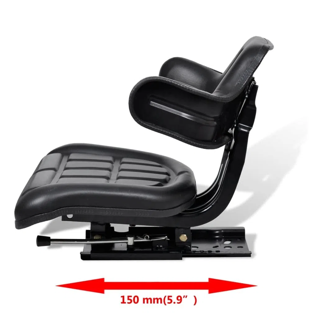 vidaXL Asiento de Tractor con Apoyabrazos Respaldo Asiento Conductor Tractor