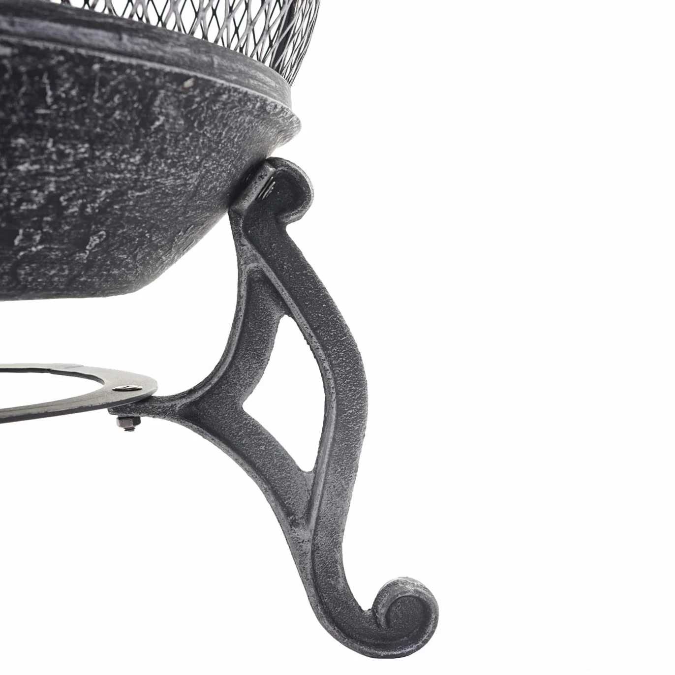 Mendler HWC-F71 - Chimenea de jardín (hierro fundido, 11,7 kg, 91 x 42 x 42 cm)