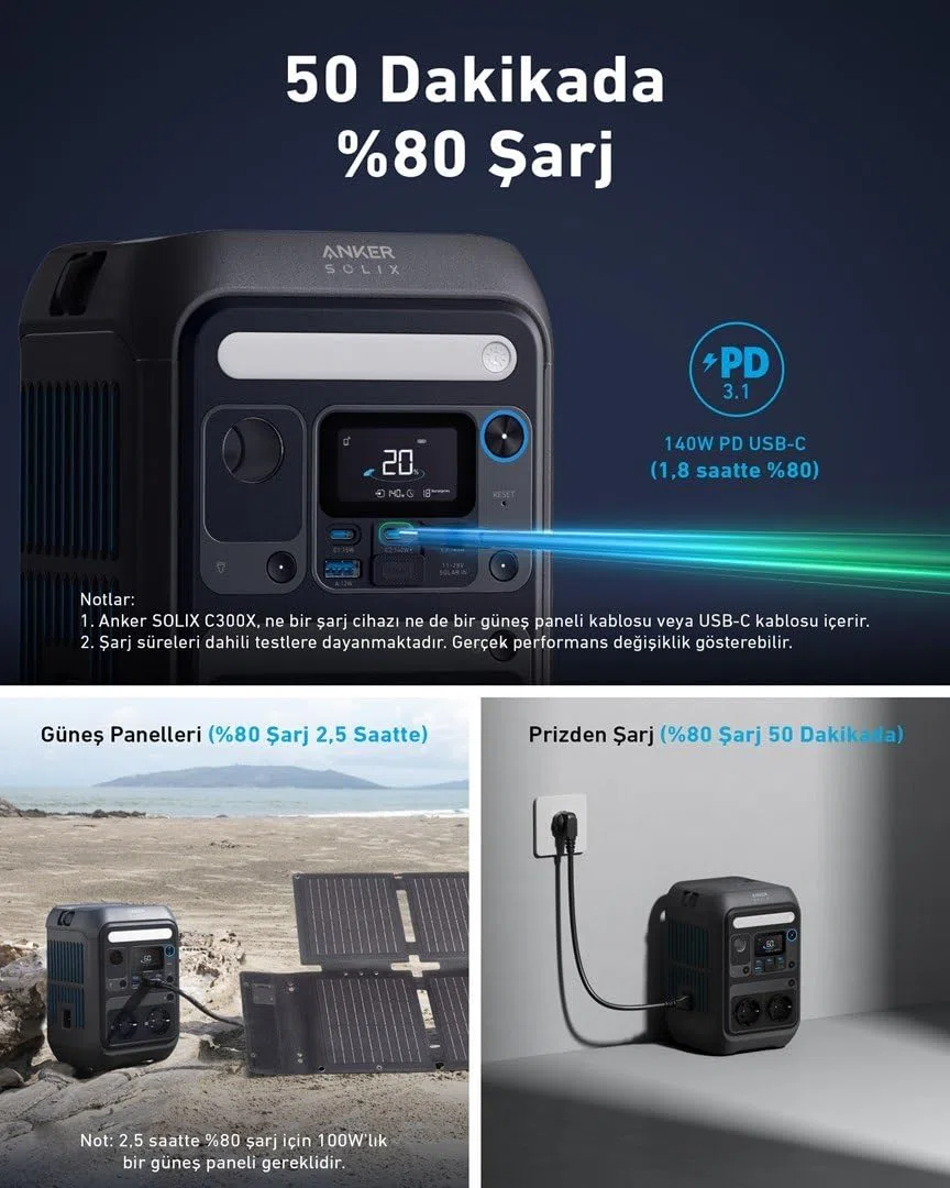 Anker SOLIX C300X Estación de energía portátil 288Wh | 600 W