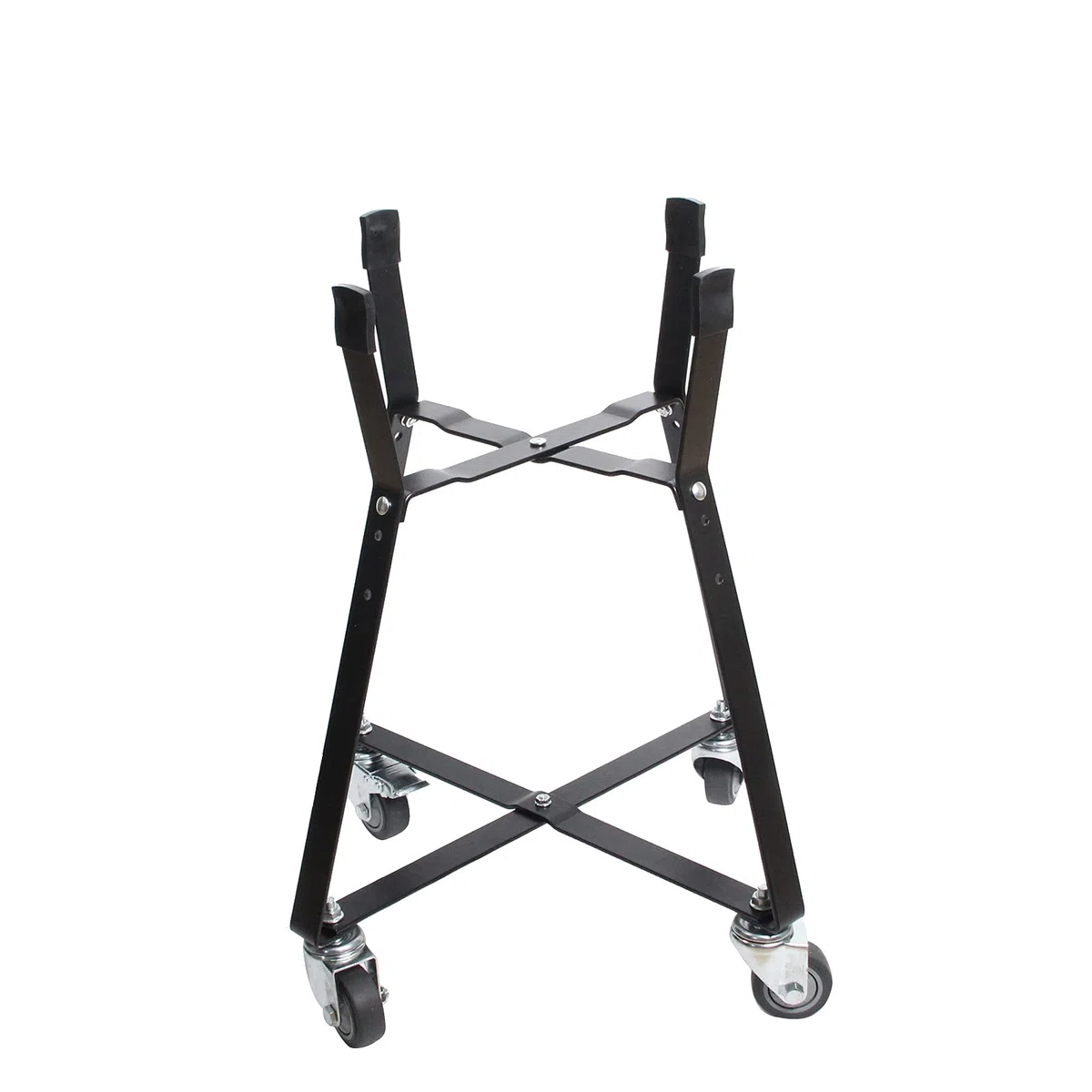 VANKEY Carrito rodante para Accesorios Kamado Joe Junior, Nido Kamado con Ruedas de Bloqueo Resistentes, Soporte de Parrilla de Acero Recubierto de Polvo para Exteriores, Negro, Serie JR