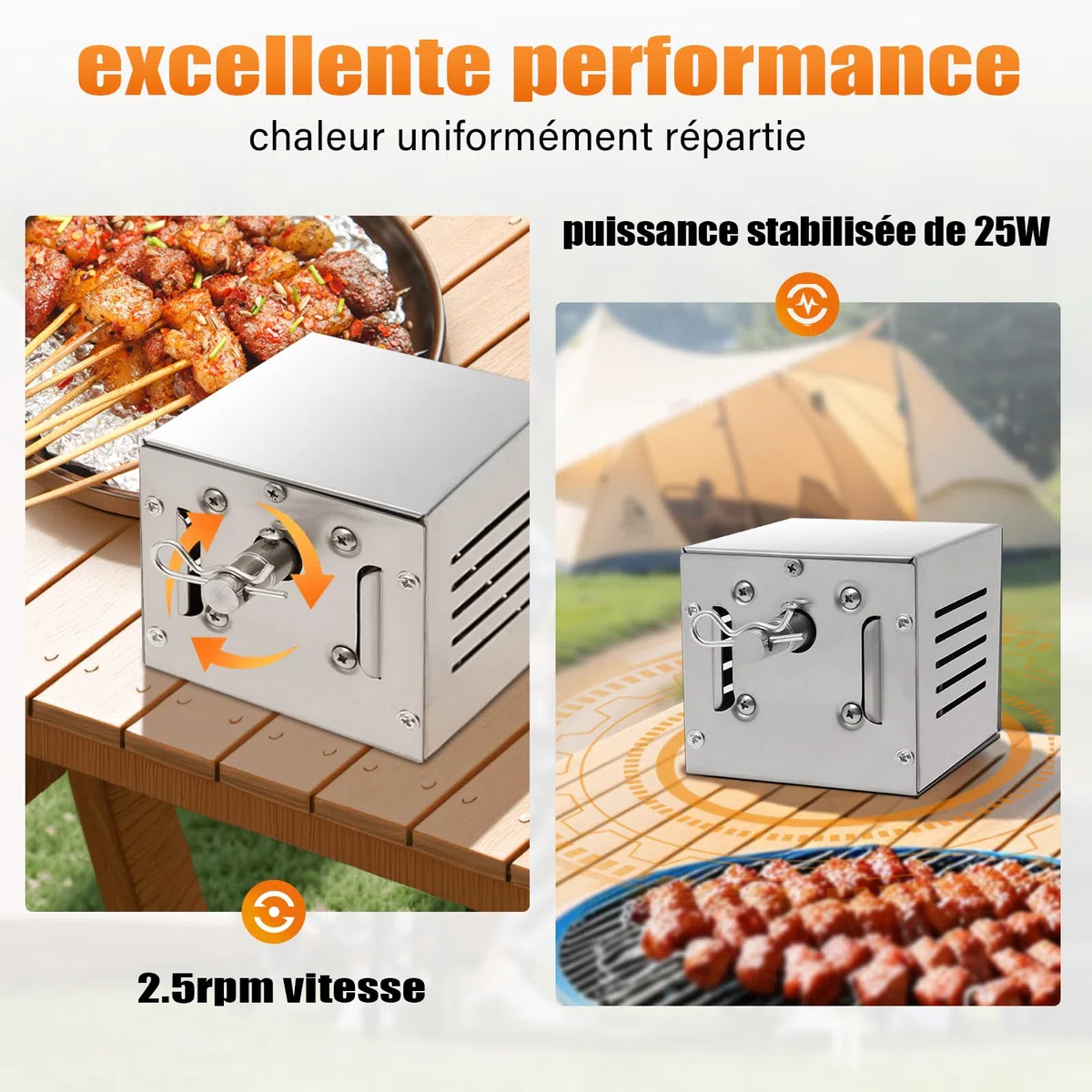 Motor de Barbacoa, Motor giratorio para barbacoa de acero inoxidable, 80-100 kg, motor eléctrico para cenas familiares, barbacoa al aire libre