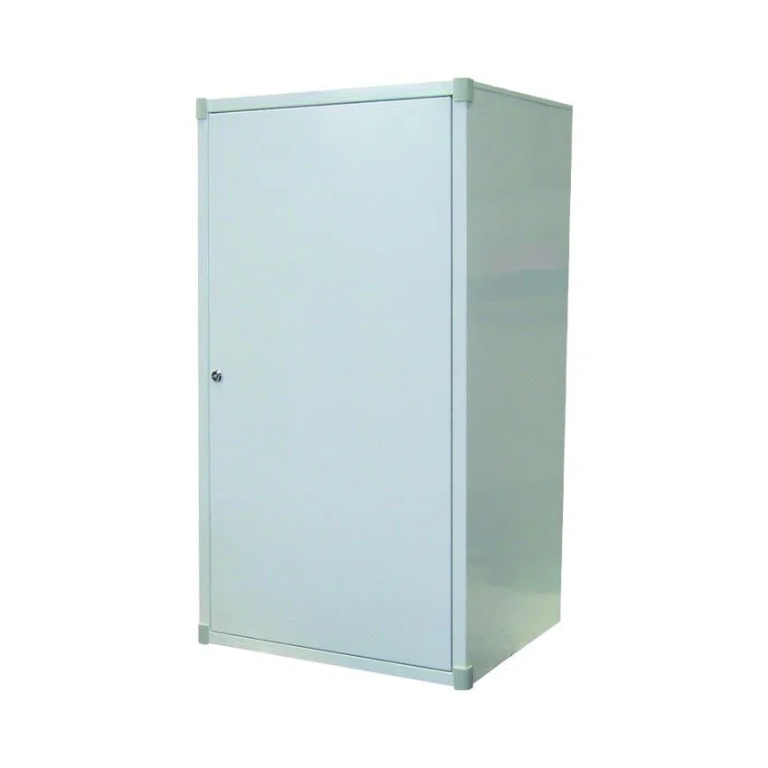 Armario para caldera exterior, 100 x 55 x 44 cm, en metal, color blanco, con cerradura de llave 111937
