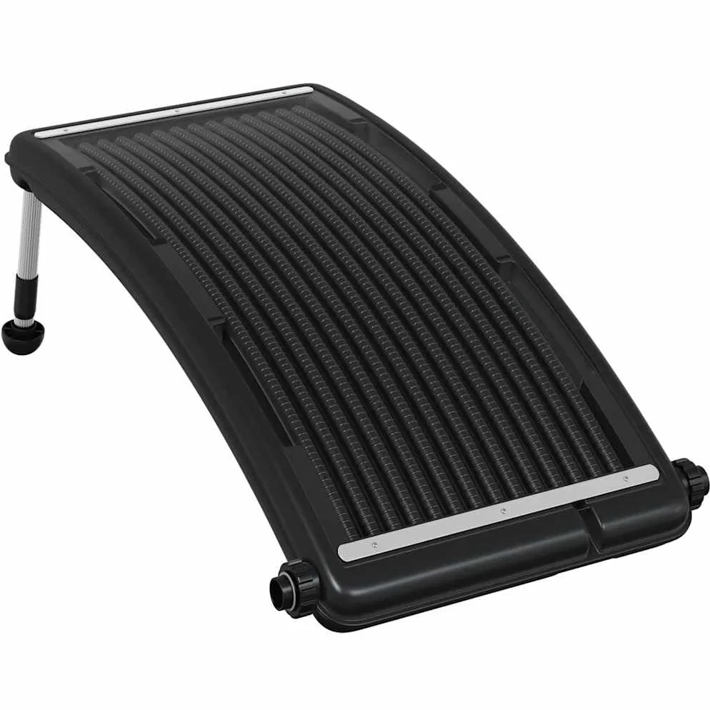 vidaXL Panel Calefactor Solar para Piscina Curvada Sistema de Calefacción Calentador Agua Caliente Sol de Energía Abrazaderas de Manguera 110x65 cm