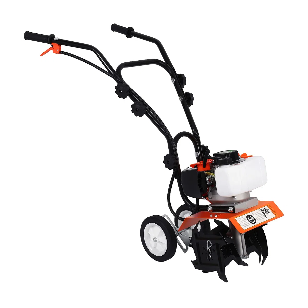 52CC Motoazada Pequeña Gasolina, Mini Cultivador Gasolina 2 Tiempos Ligero, Motocultor Pequeño Gasolina con Motor Potente, Rotovator Motoazada para Jardín, Cuchillas Escarificadoras Robustas