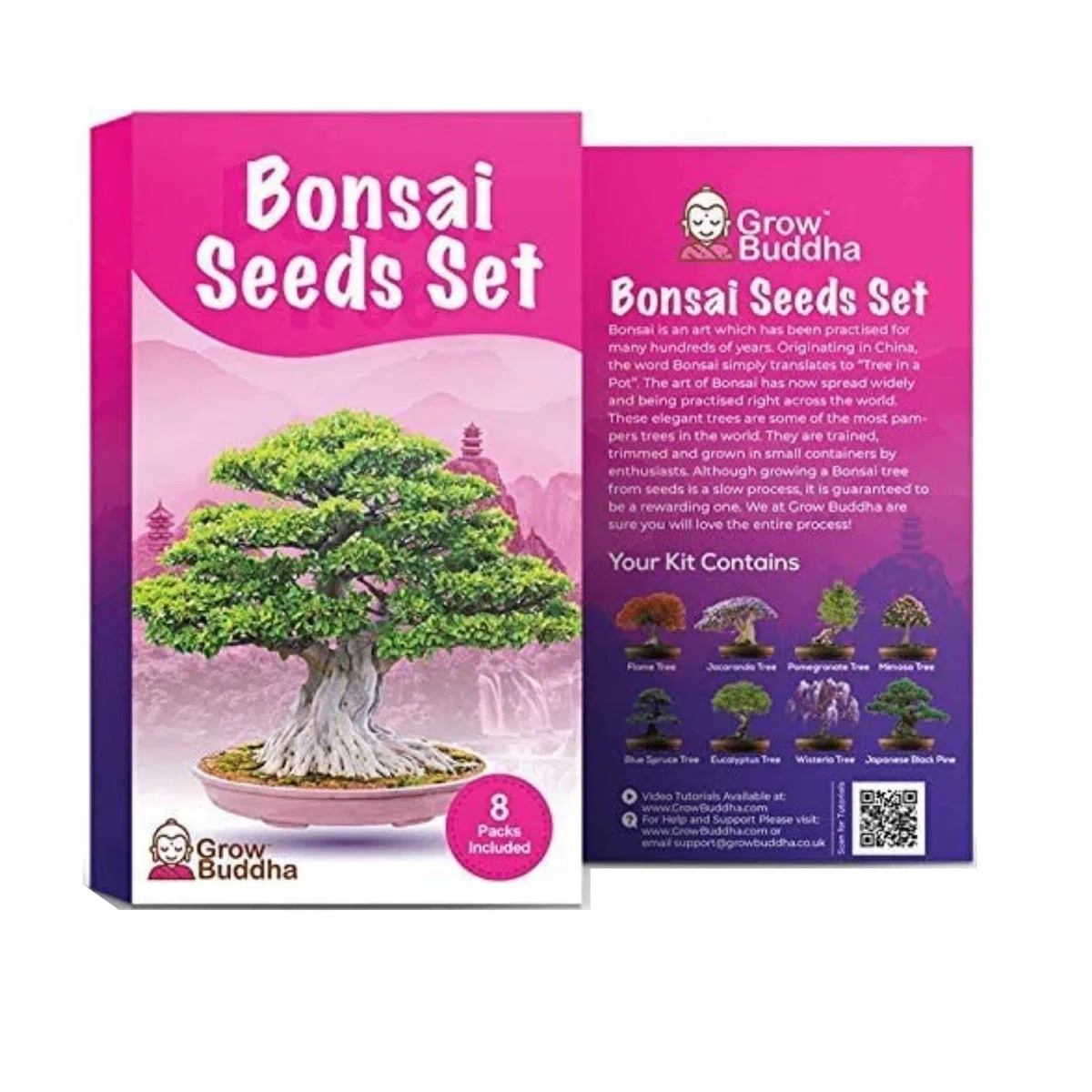 Set de semillas de árbol de bonsái para regalo de - Cultiva tu propio árbol de bonsái fácilmente con nuestro set de 8 semillas de árbol de bonsái