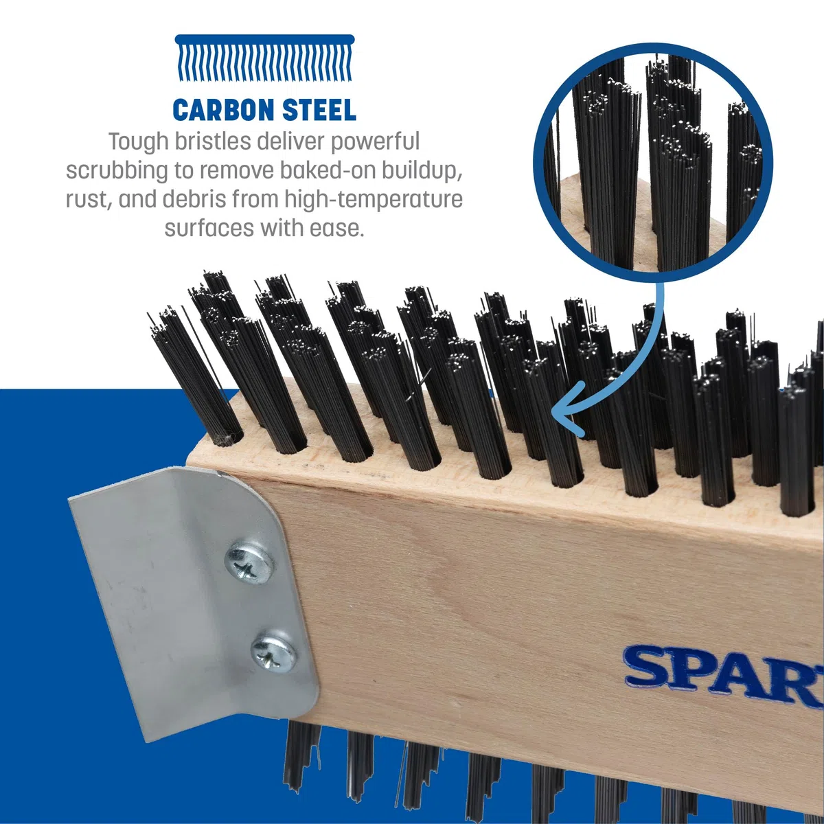 Carlisle, CA4002600-000-B01006, Broiler Master con cerdas de acero al carbono de 78 cm (caja de 6)