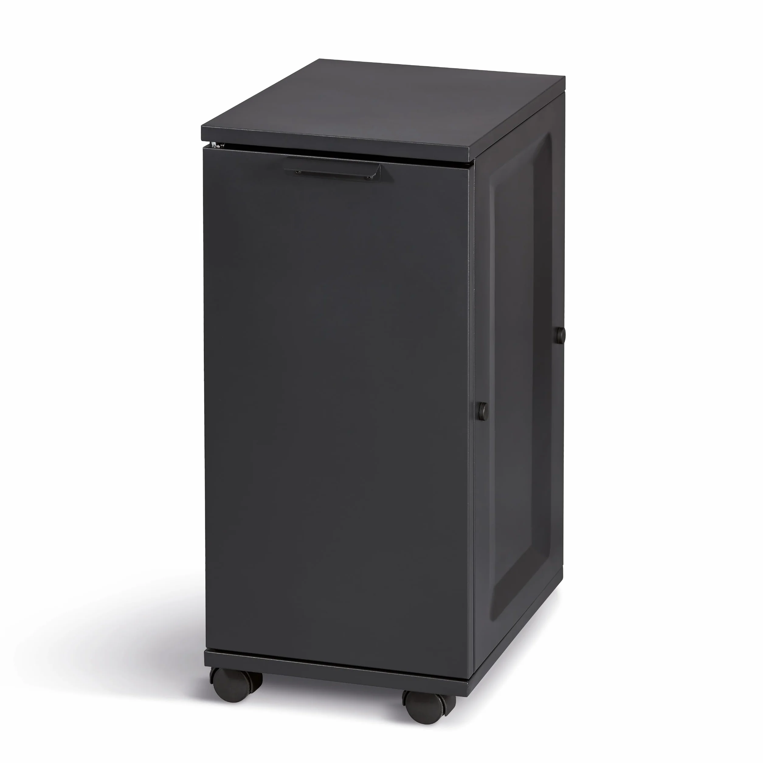 Enders Mesita auxiliar y modular negra como almacenaje para fiestas de barbacoa - Mesa auxiliar barbacoa con dos imánges fuertes como carrito con ruedas para terraza y jardín #8818