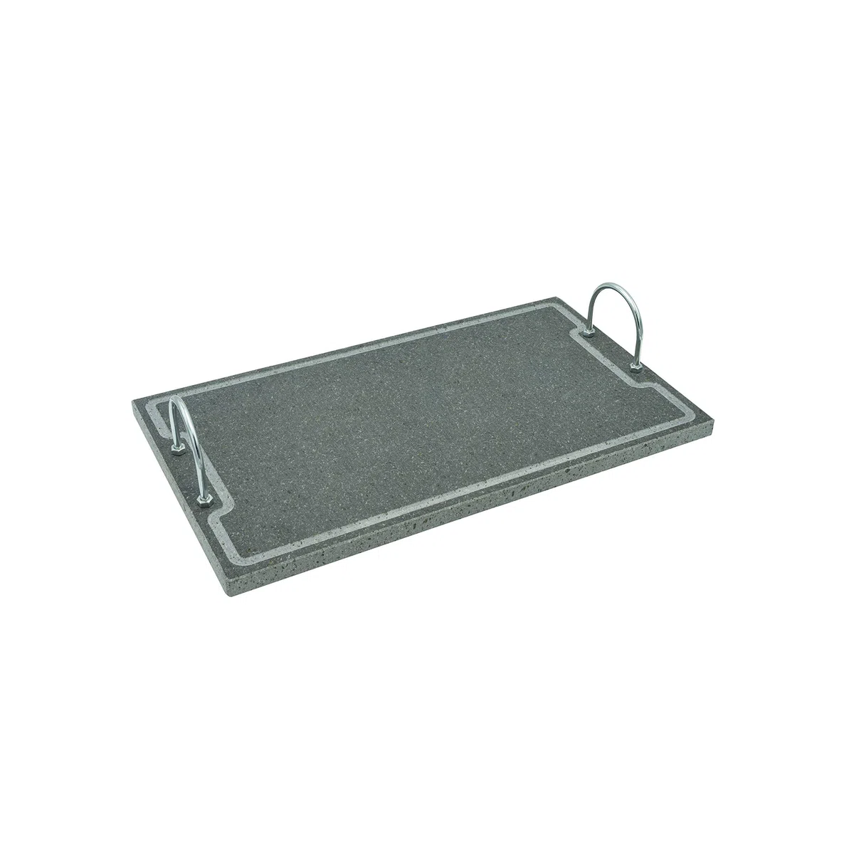 Lava Grill Plus L 60 x 30 cm _ parrilla con asas piedra volcánica étnica placa nivelada para horno y barbacoa de cocina Carne, pescado, verduras y pizza Etna Stone & Design