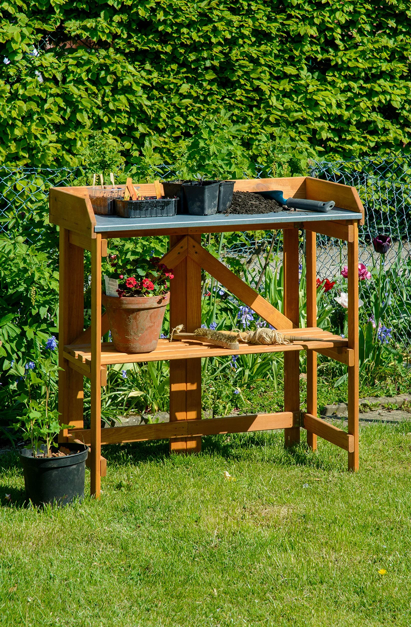 dobar 29053FSC - Mesa de germinación para invernaderos, Color marrón