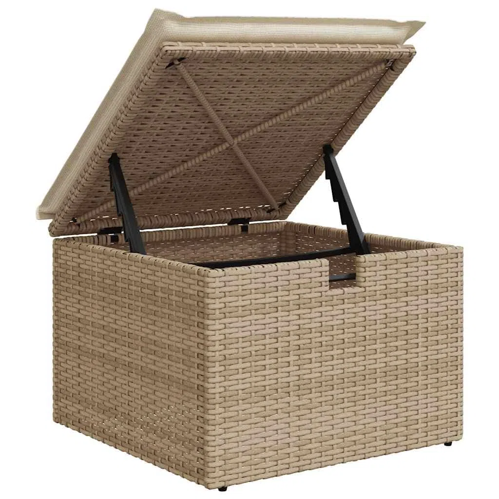 vidaXL Set sofás jardín y Cojines 2 pzas ratán sintético Acacia Beige, Juego de sofás de Exterior, Juego de salón de jardín, Juego de sofás de ratán sintético