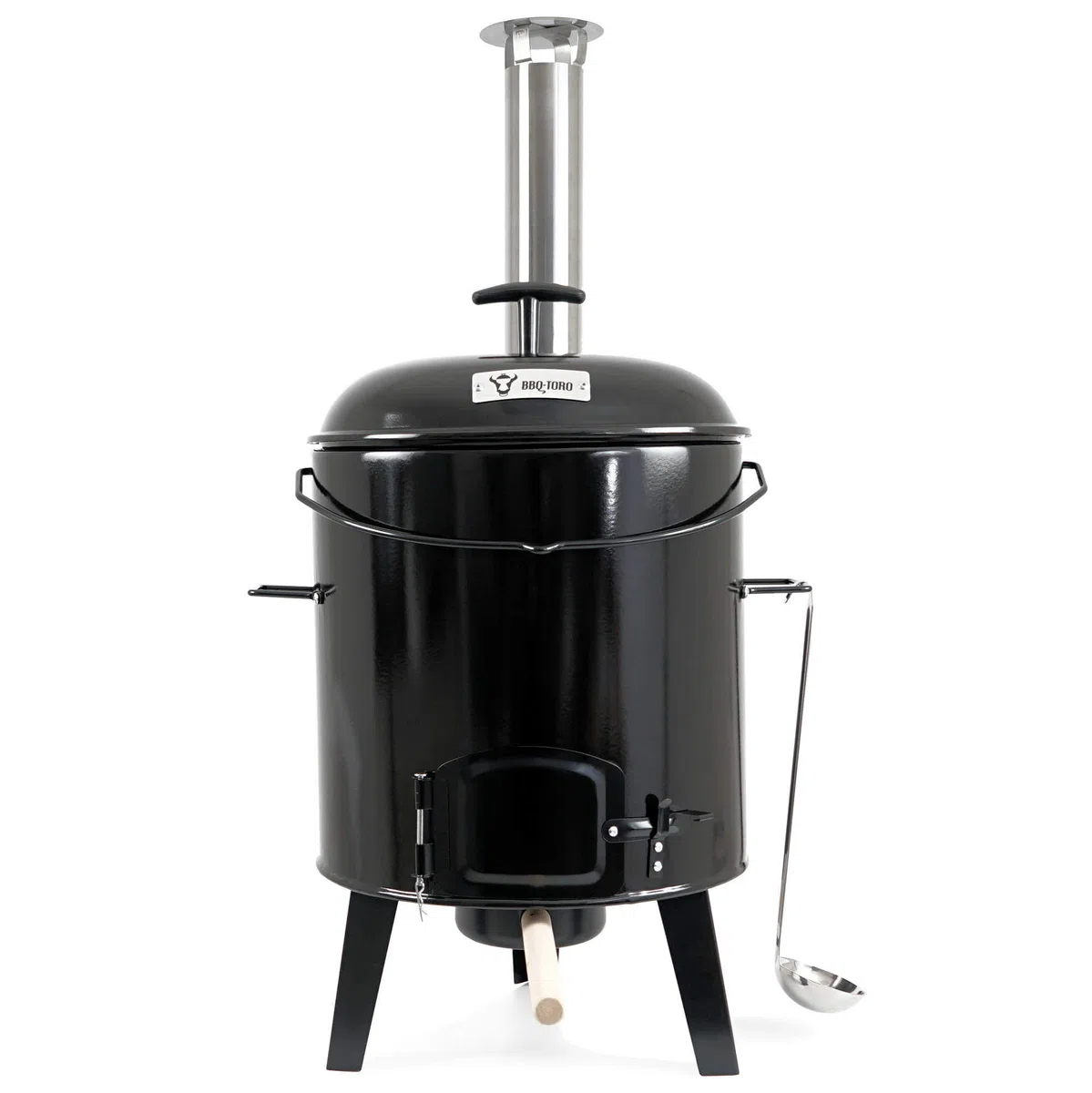 BBQ-Toro Caldero Húngaro para Gulash con Tapa | 17 Litros | Horno de Cohete en Acero Esmaltado | Terraza | Jardin | Aire Libre
