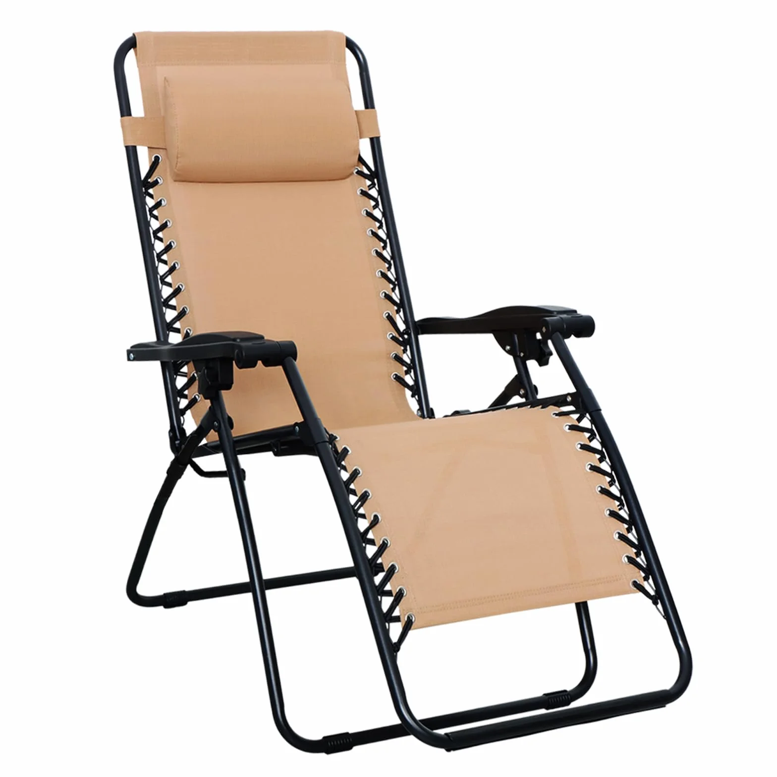 Amazon Basics Silla Gravedad Cero, 66 cm, Beige