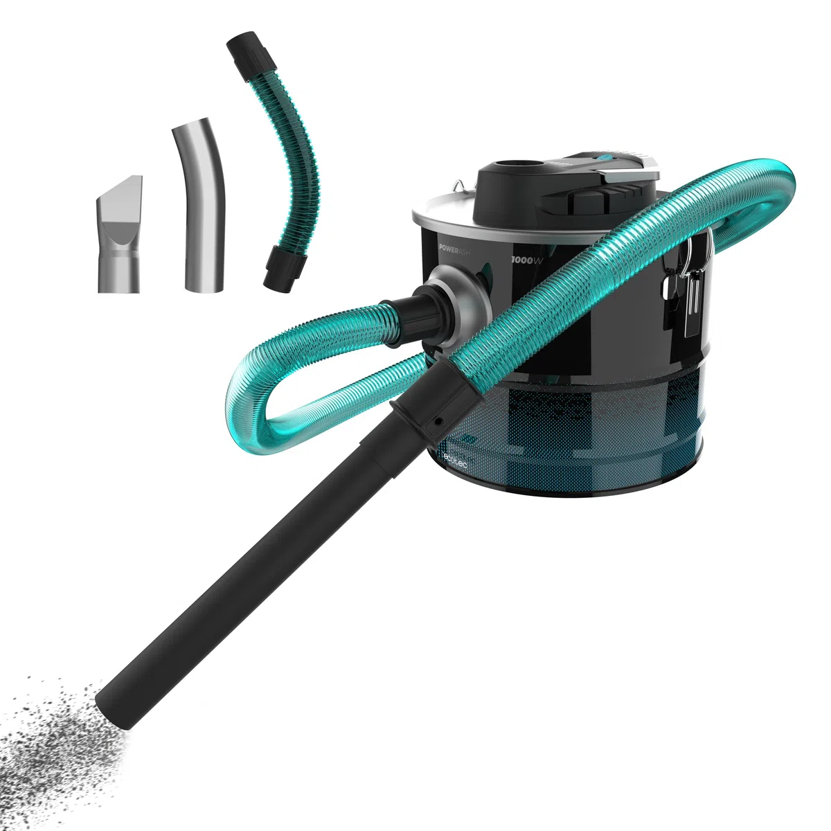 Cecotec Aspirador de Cenizas de 15L Conga Ash 3000 Home. 1000W de Potencia, Poder de Succión 15 kPa, Tubo con Recubrimiento Metálico, Boquilla de 38mm, Cable de 4m y Asa de Transporte