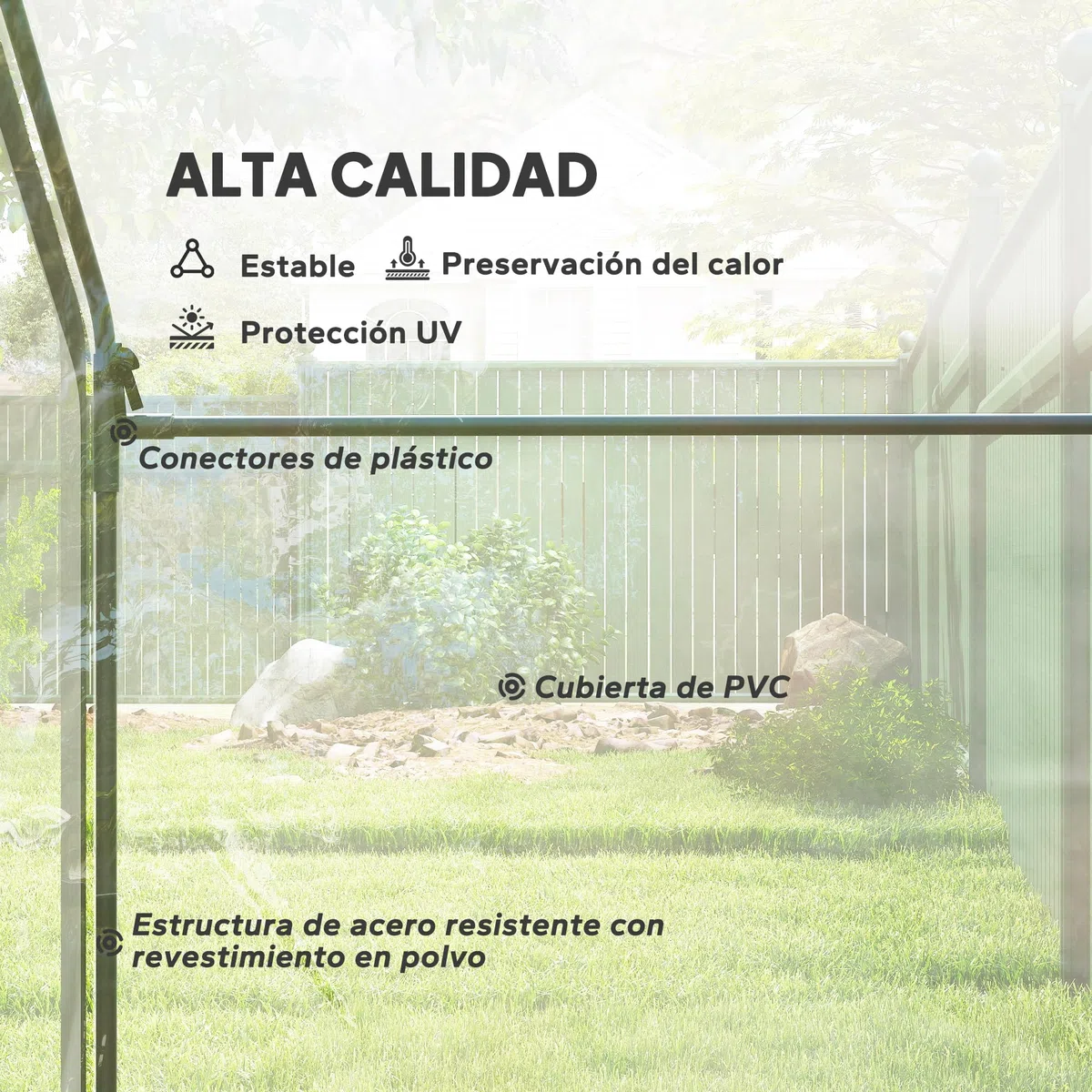 Outsunny Invernadero Pequeño, Invernadero de Exterior con Ventana y Puerta con Cremallera, Marco de Acero, Cubierta de Plástico Impermeable Anti-UV para Cultivar Plantas, 180x100x168 cm, Transparente
