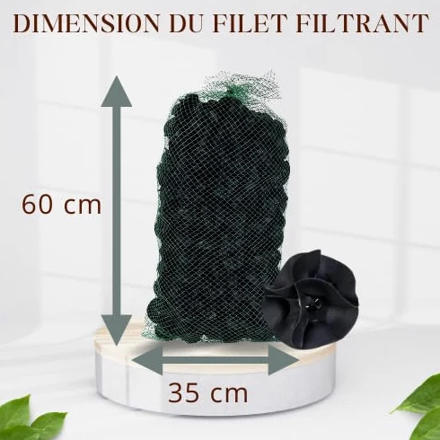 Red filtrante lavable para fosa séptica, fosa de todo agua, filtro compacto, sustituye a la puzzolana, 60 l