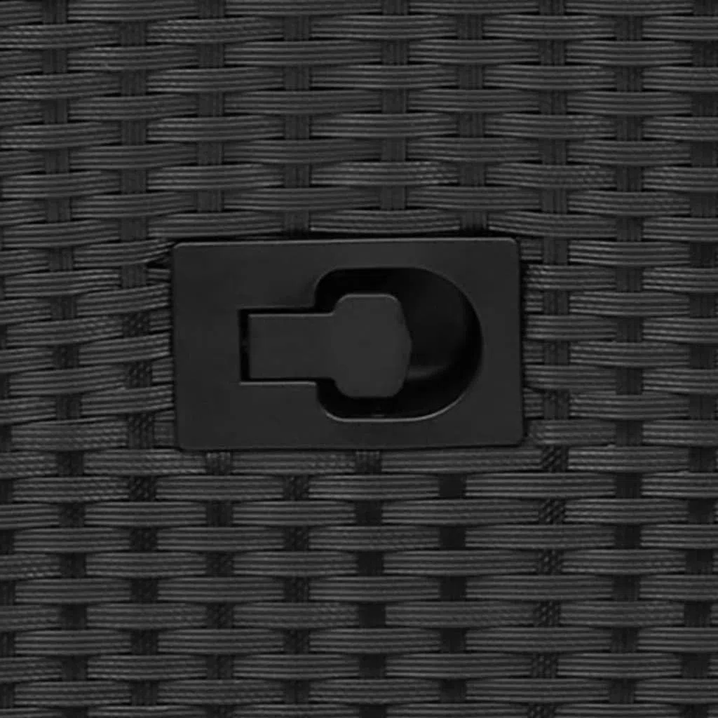 vidaXL Sillones reclinable jardín Cojines 2 uds ratán sintético Negro