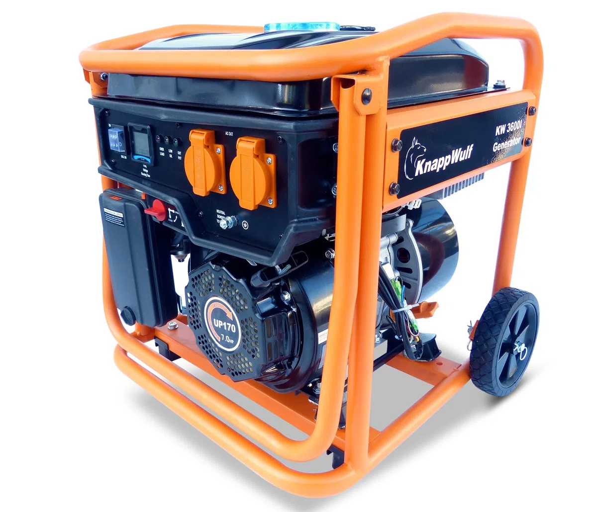 KnappWulf Generador inversor KW3600 con generador de emergencia monofásico 230 V Adecuado para terminales sensibles 3200 W